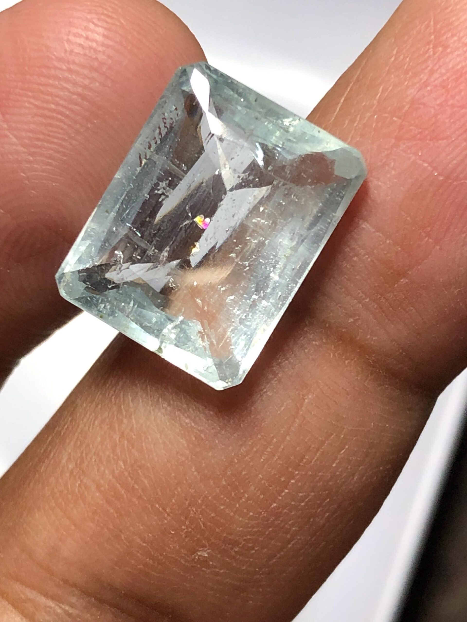 Natural Aquamarine 9.695 Carat | Sky Blue Emerald Cut Loose Gemstone | March Birthstone Jewelry Stone - Image 8
