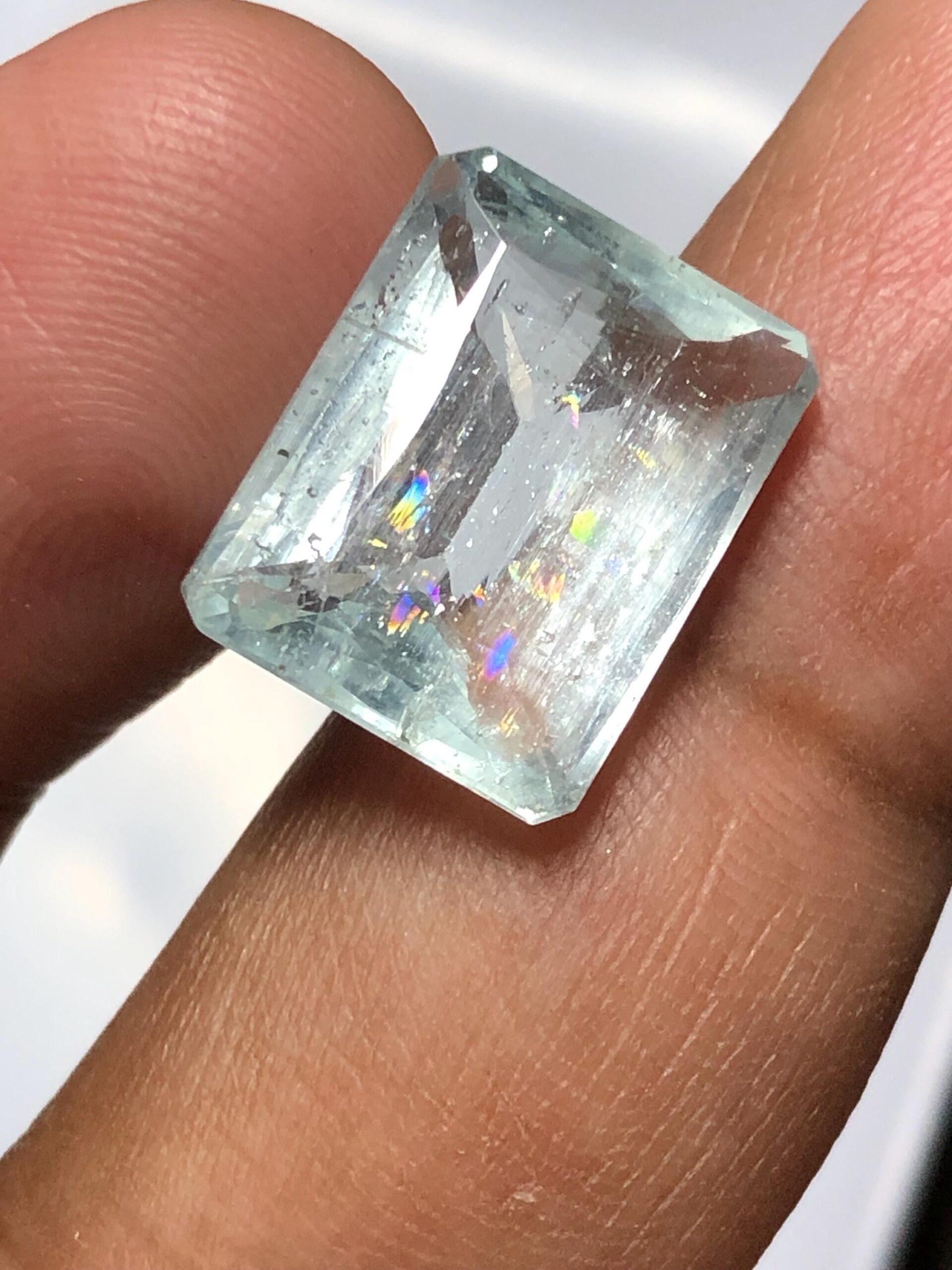 Natural Aquamarine 9.695 Carat | Sky Blue Emerald Cut Loose Gemstone | March Birthstone Jewelry Stone - Image 10