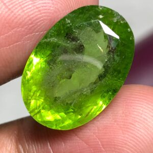 20.55 Carat Natural Peridot Gemstone | Oval Cut Loose Peridot | High-Quality Green Gem | Jewelry Making | August Birthstone