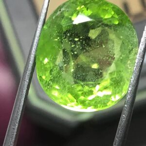 Natural 15.795 Carat Suppat Valley Peridot | Green Cushion Cut Loose Gemstone