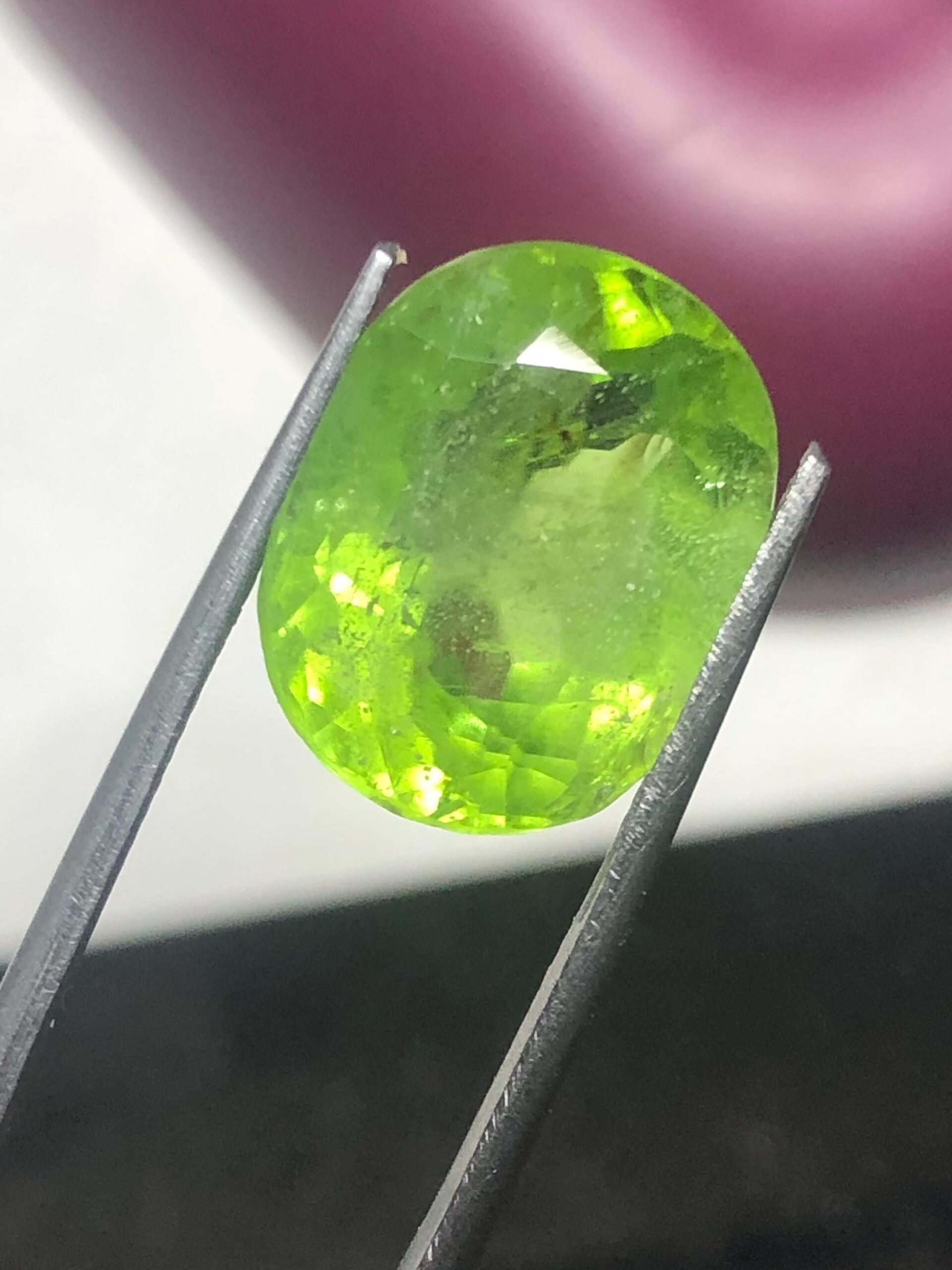 12.94 Carat Natural Peridot Gemstone |pakistan mine supat valley: Oval Cut Green Gem - Image 4