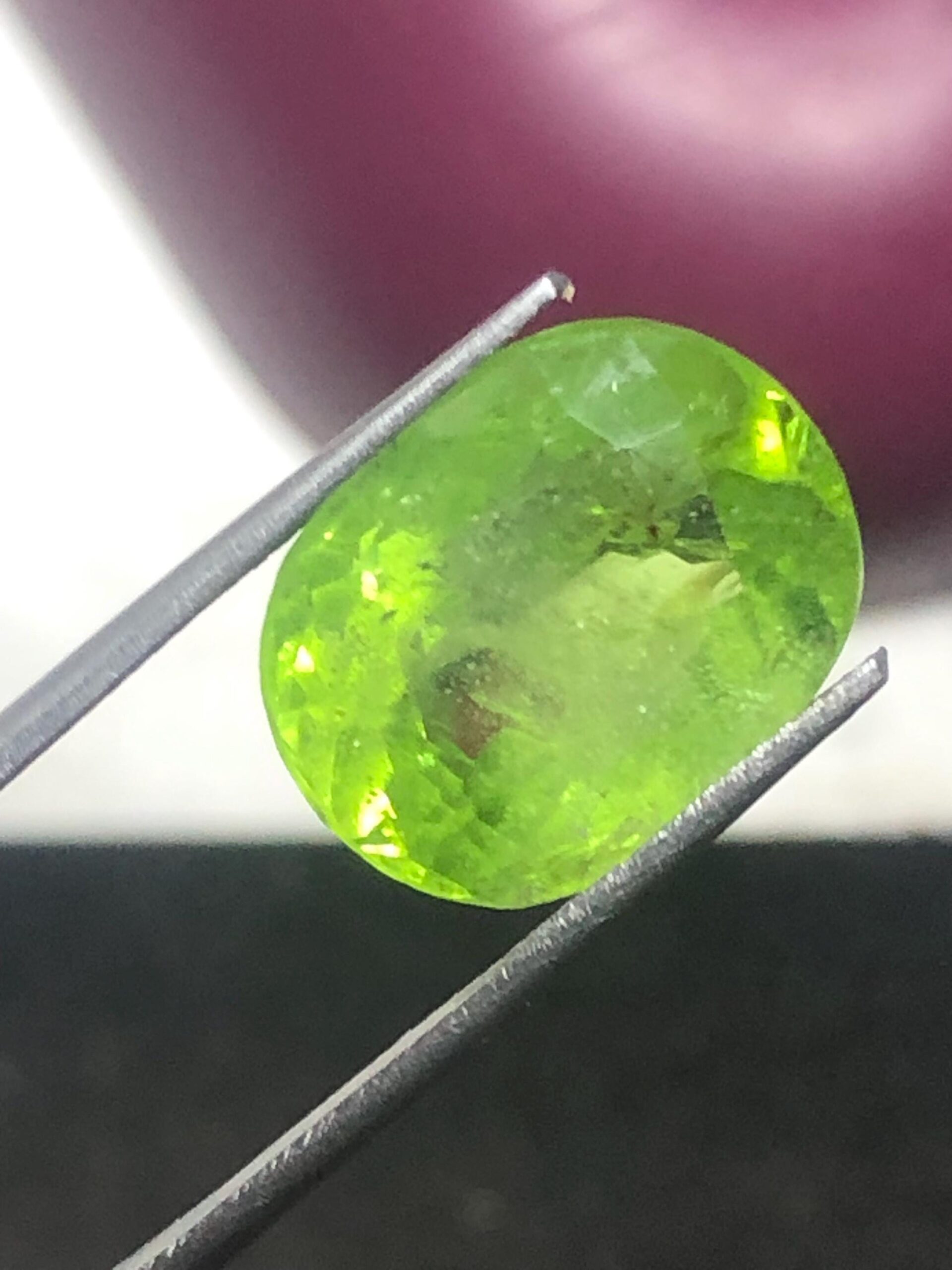 12.94 Carat Natural Peridot Gemstone |pakistan mine supat valley: Oval Cut Green Gem - Image 5