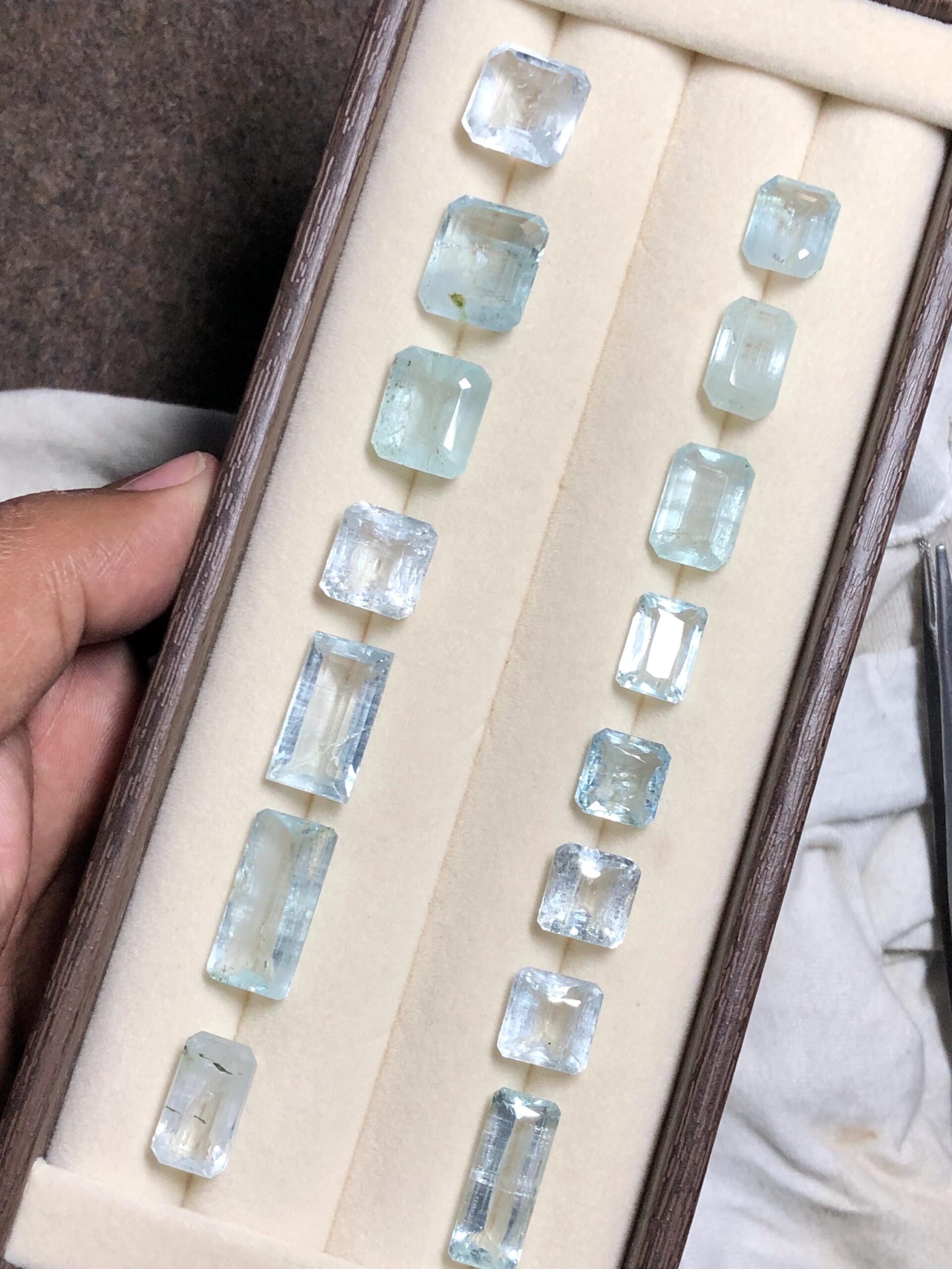 Large Emerald Cut Aquamarine Gemstone | Light Blue Jewelry Stone - Image 2