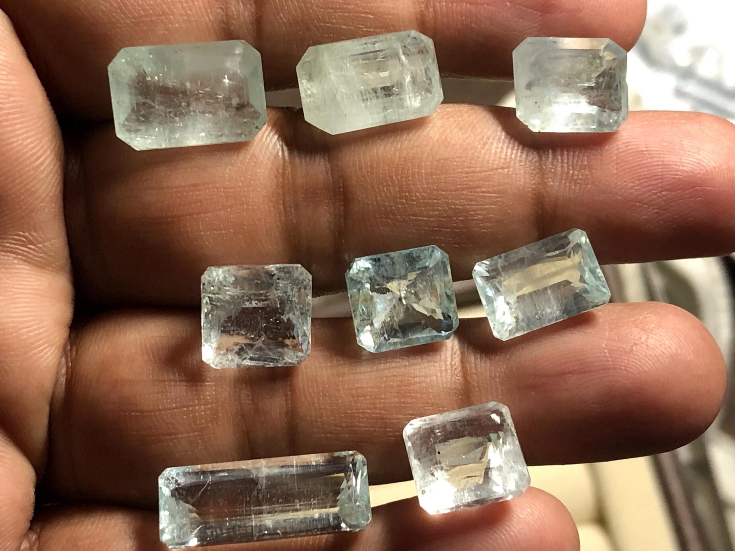 Large Emerald Cut Aquamarine Gemstone | Light Blue Jewelry Stone - Image 10
