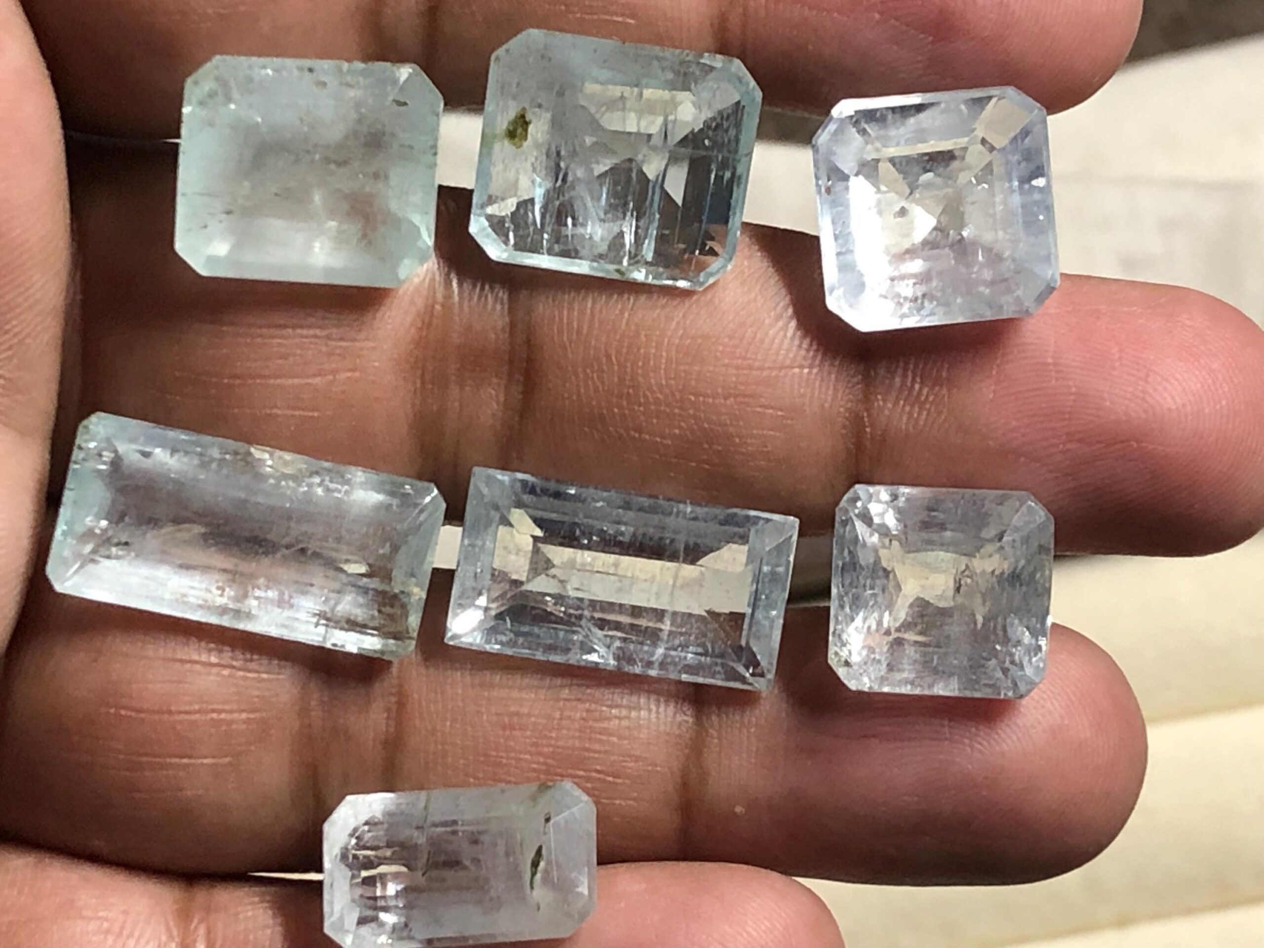 Large Emerald Cut Aquamarine Gemstone | Light Blue Jewelry Stone - Image 9