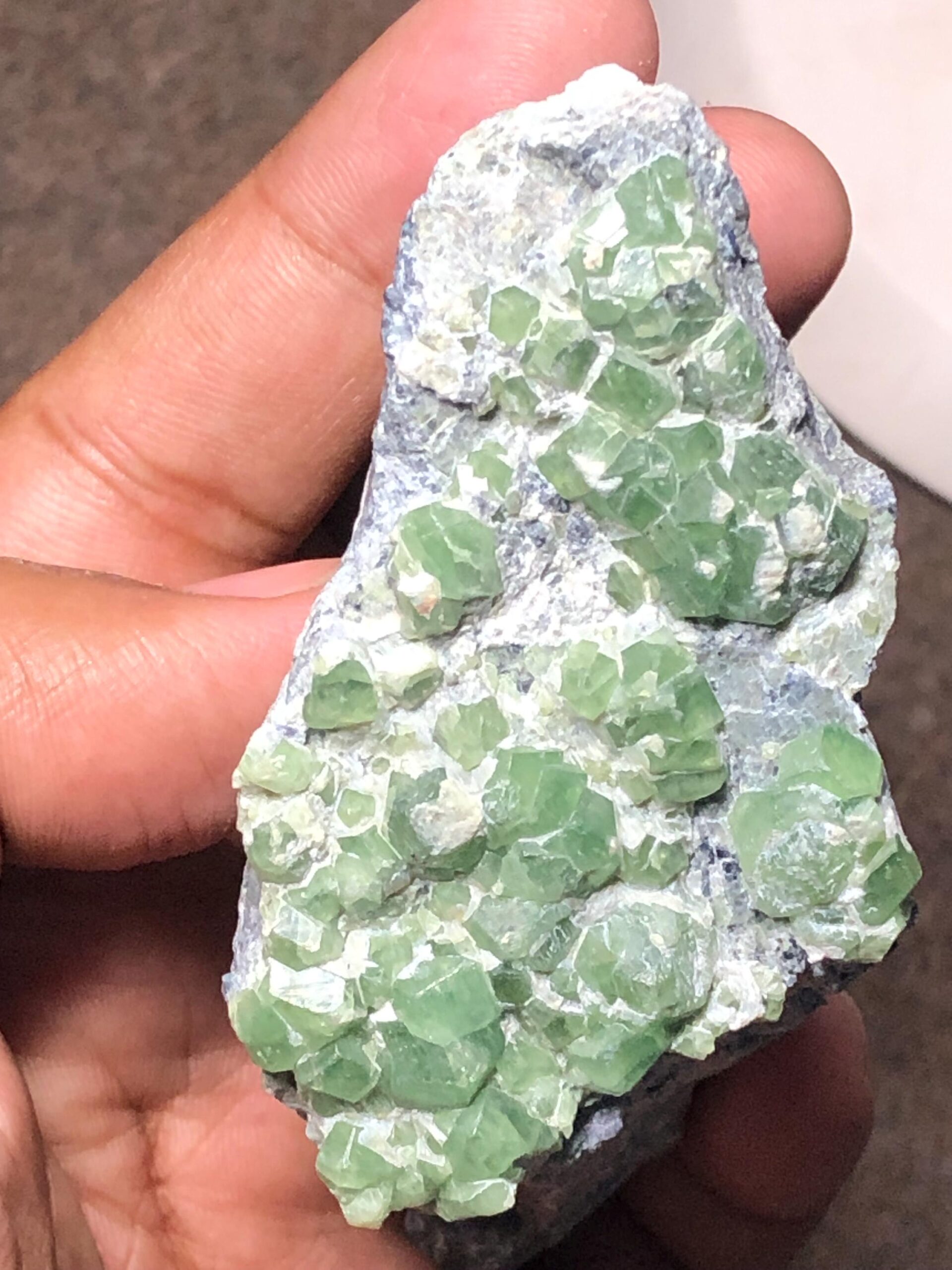 Raw Demantoid Garnet Crystal Cluster, Collector's Mineral Specimen - Image 5