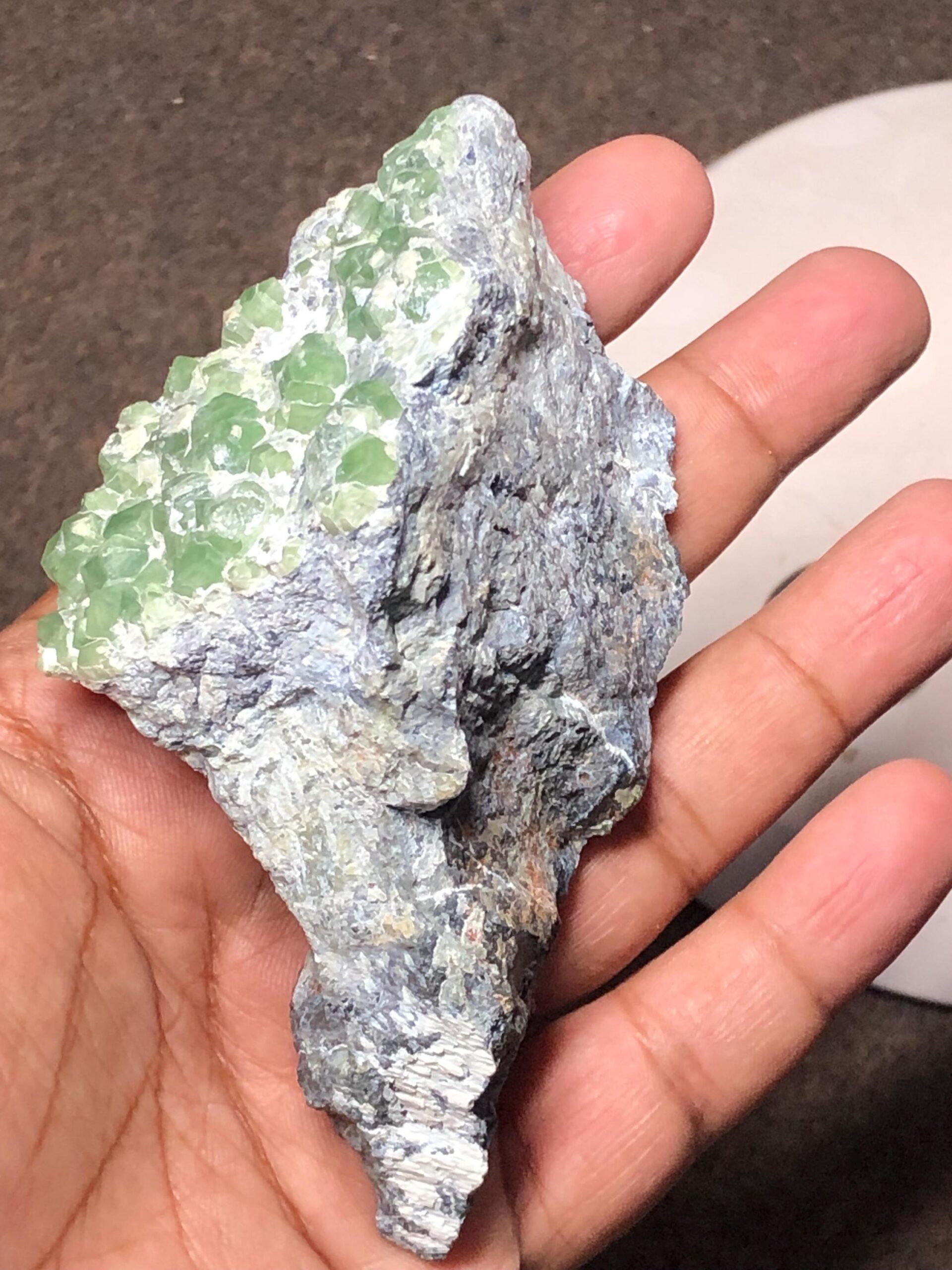 Raw Demantoid Garnet Crystal Cluster, Collector's Mineral Specimen - Image 7