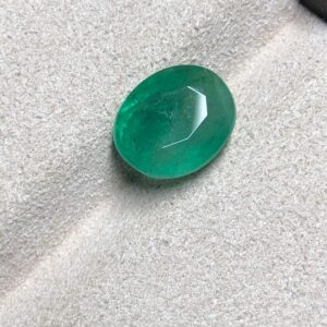 3.845 Ct Natural Zambian Emerald Oval Cut | Loose Green Emerald Gemstone | May Birthstone