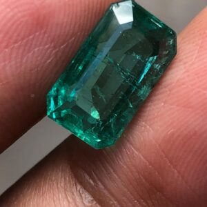 4.7 Carat Natural Emerald Cut Loose Gemstone | certified | mine zambia