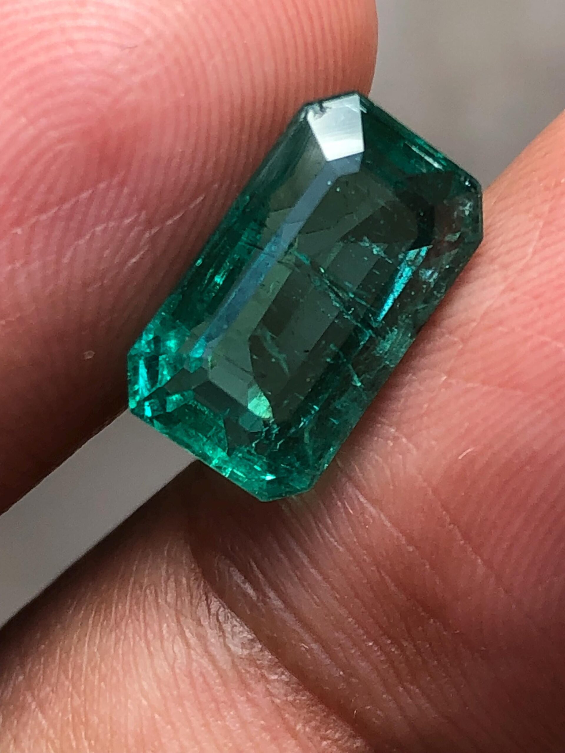 4.7 Carat Natural Emerald Cut Loose Gemstone | certified | mine zambia