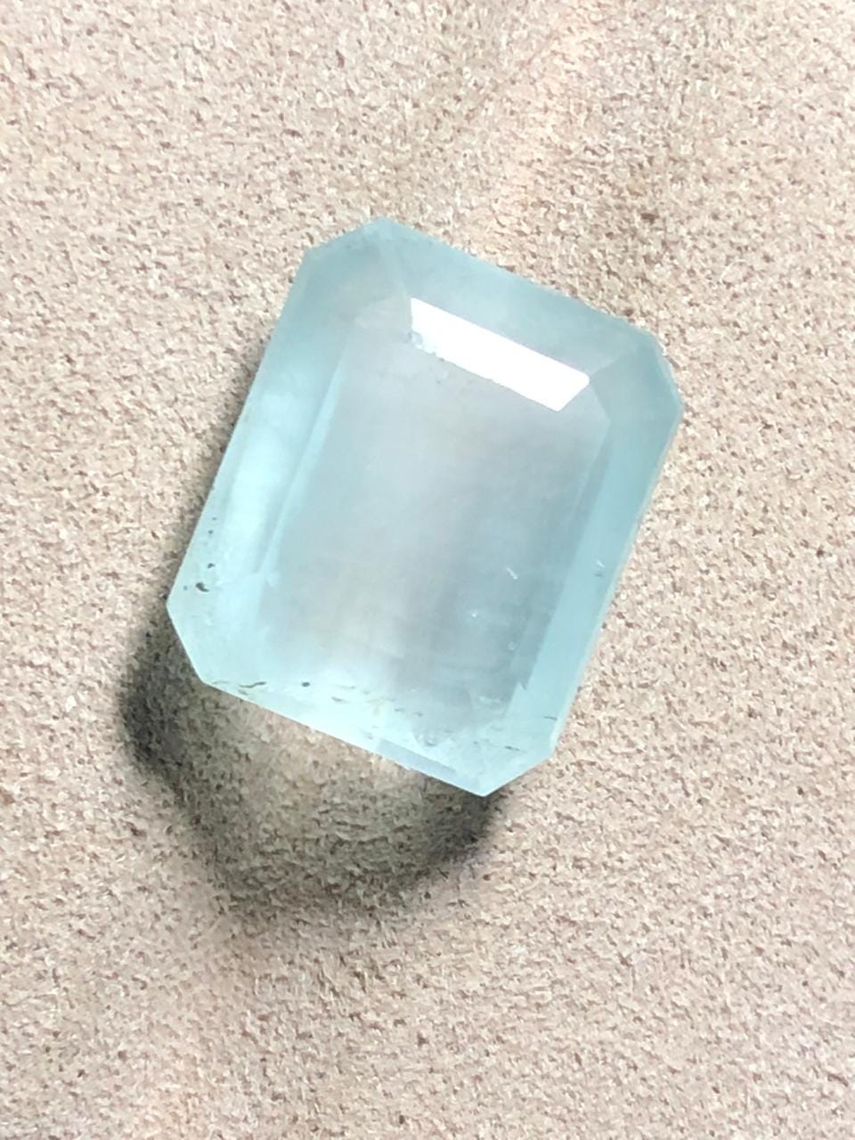 Milky Aquamarine Gemstone | 16.90 Carat Octagon, March Birthstone - Image 7