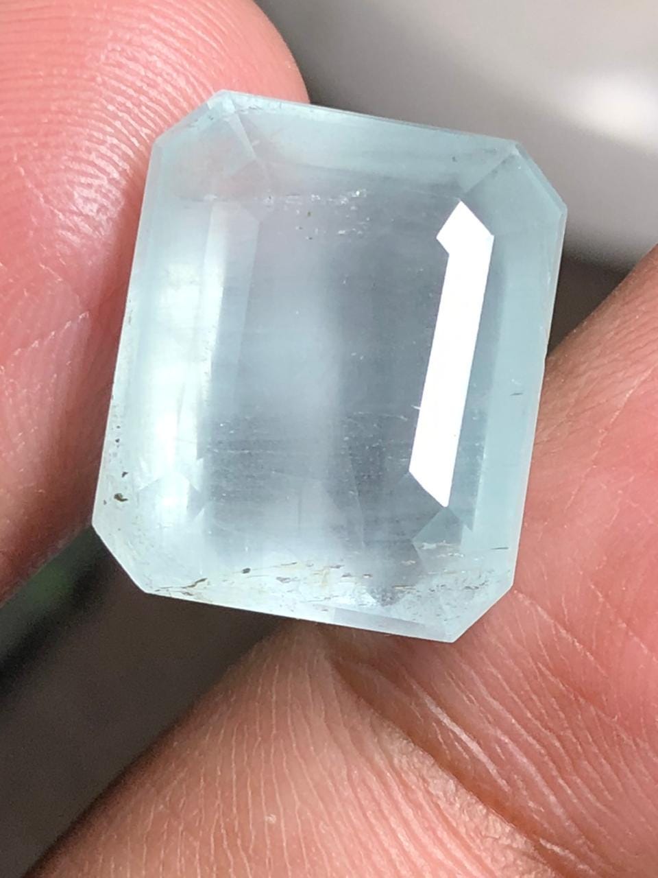 Milky Aquamarine Gemstone | 16.90 Carat Octagon, March Birthstone - Image 5