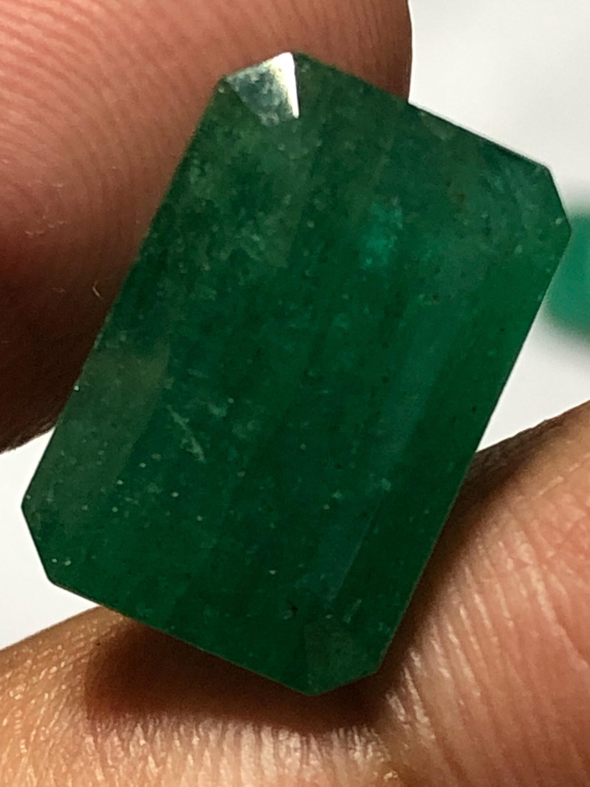 Natural Zambian Emerald 9.215 Carat | Deep Green Emerald Cut Loose Gemstone | Collector & Jewelry Stone - Image 4