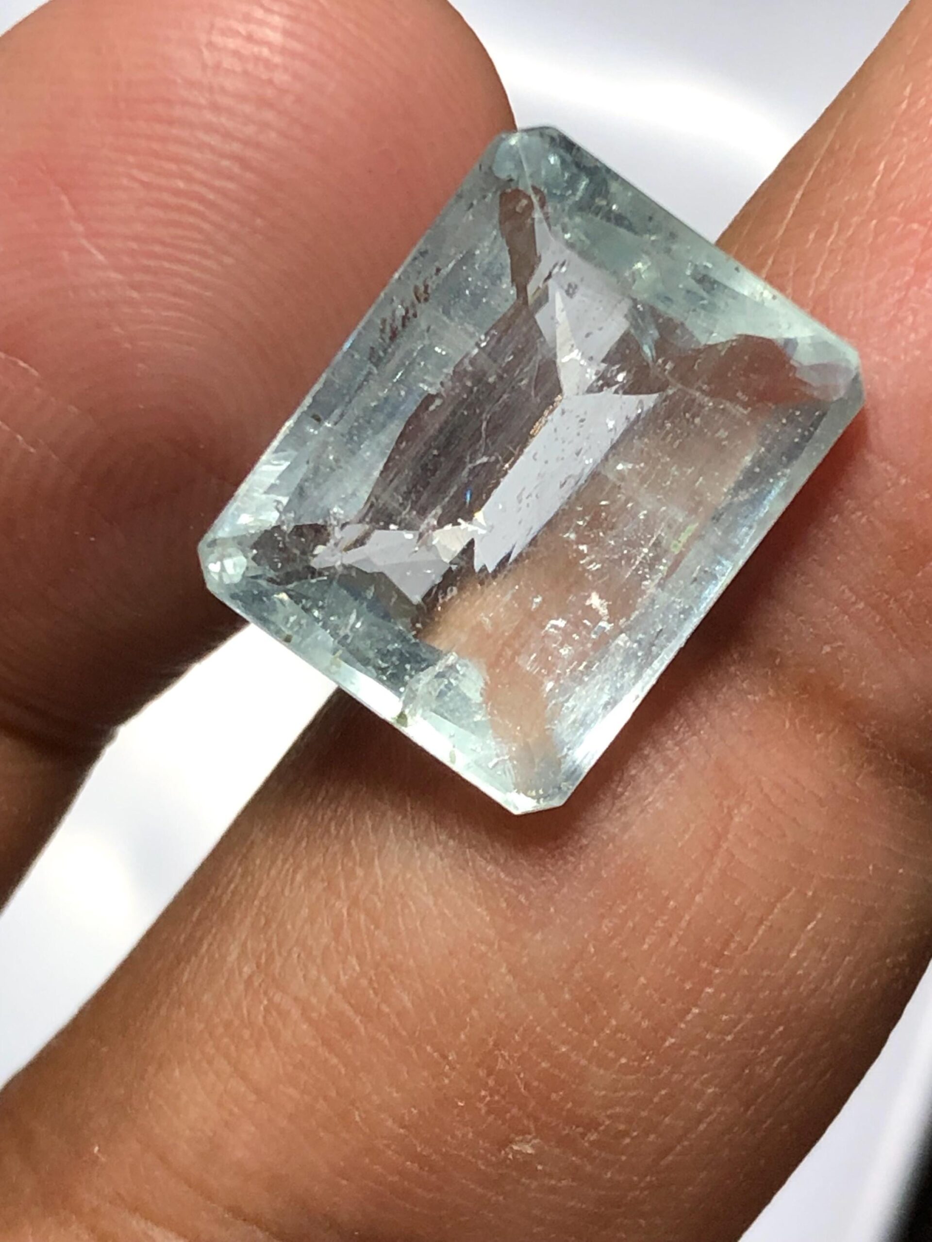 Natural Aquamarine 9.695 Carat | Sky Blue Emerald Cut Loose Gemstone | March Birthstone Jewelry Stone - Image 9