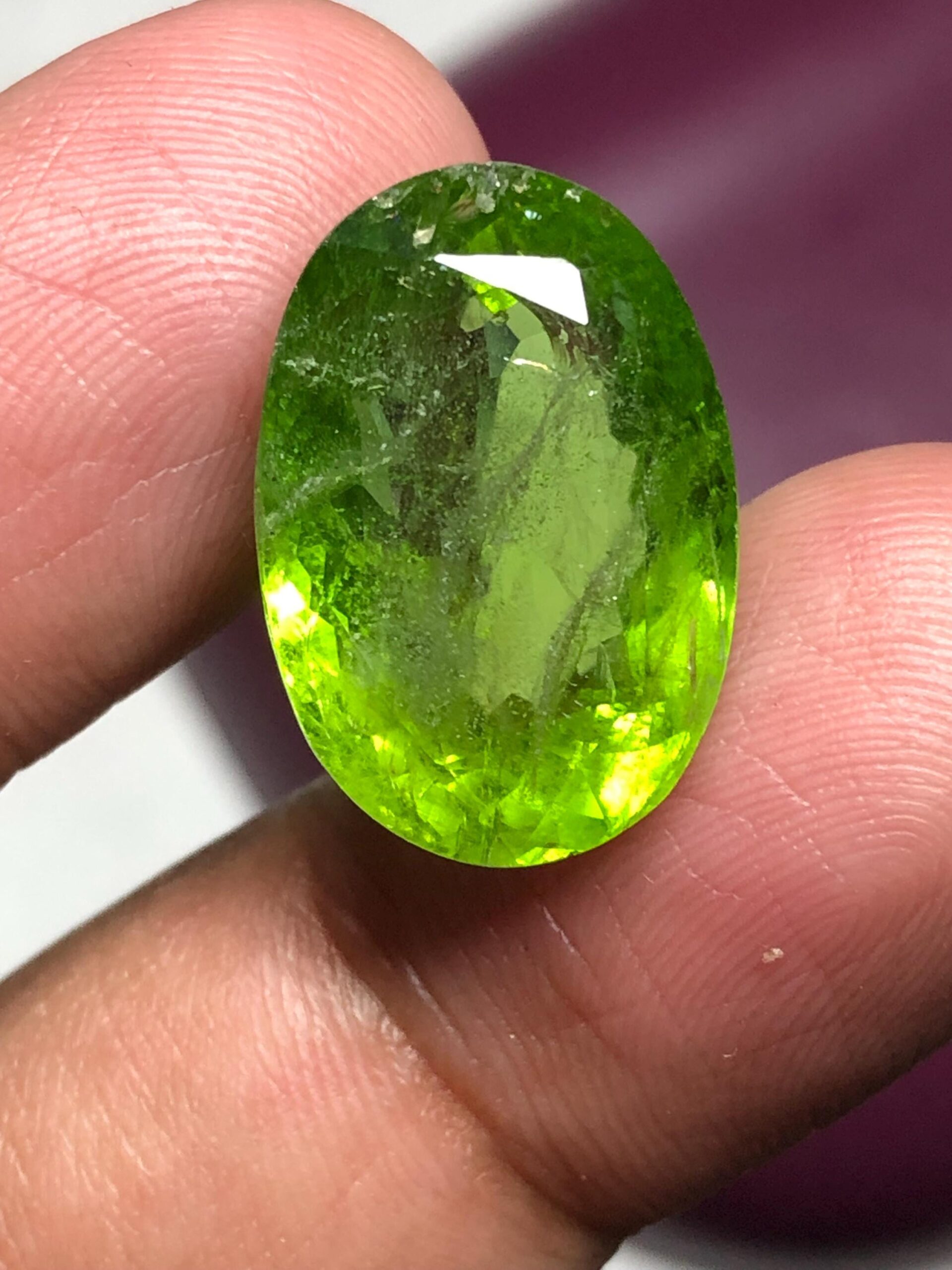 20.55 Carat Natural Peridot Gemstone | Oval Cut Loose Peridot | High-Quality Green Gem | Jewelry Making | August Birthstone - Image 4
