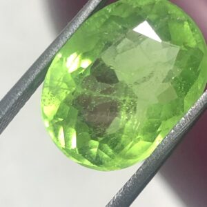 12.23 Carat Peridot Gemstone | Faceted Oval Loose Stone