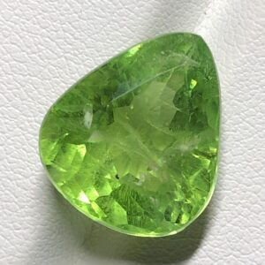 Natural Peridot Gemstone – 11.33 Ct Pear Cut, Supat Valley