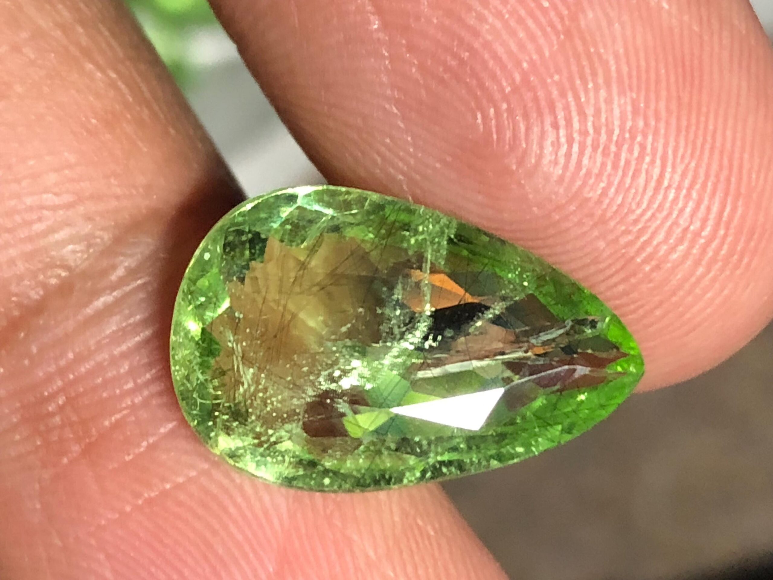 Natural Rutile Peridot 6.40 Ct | Pear Shape | Pakistan Mine | Loose Green Gemstone for Jewelry - Image 7