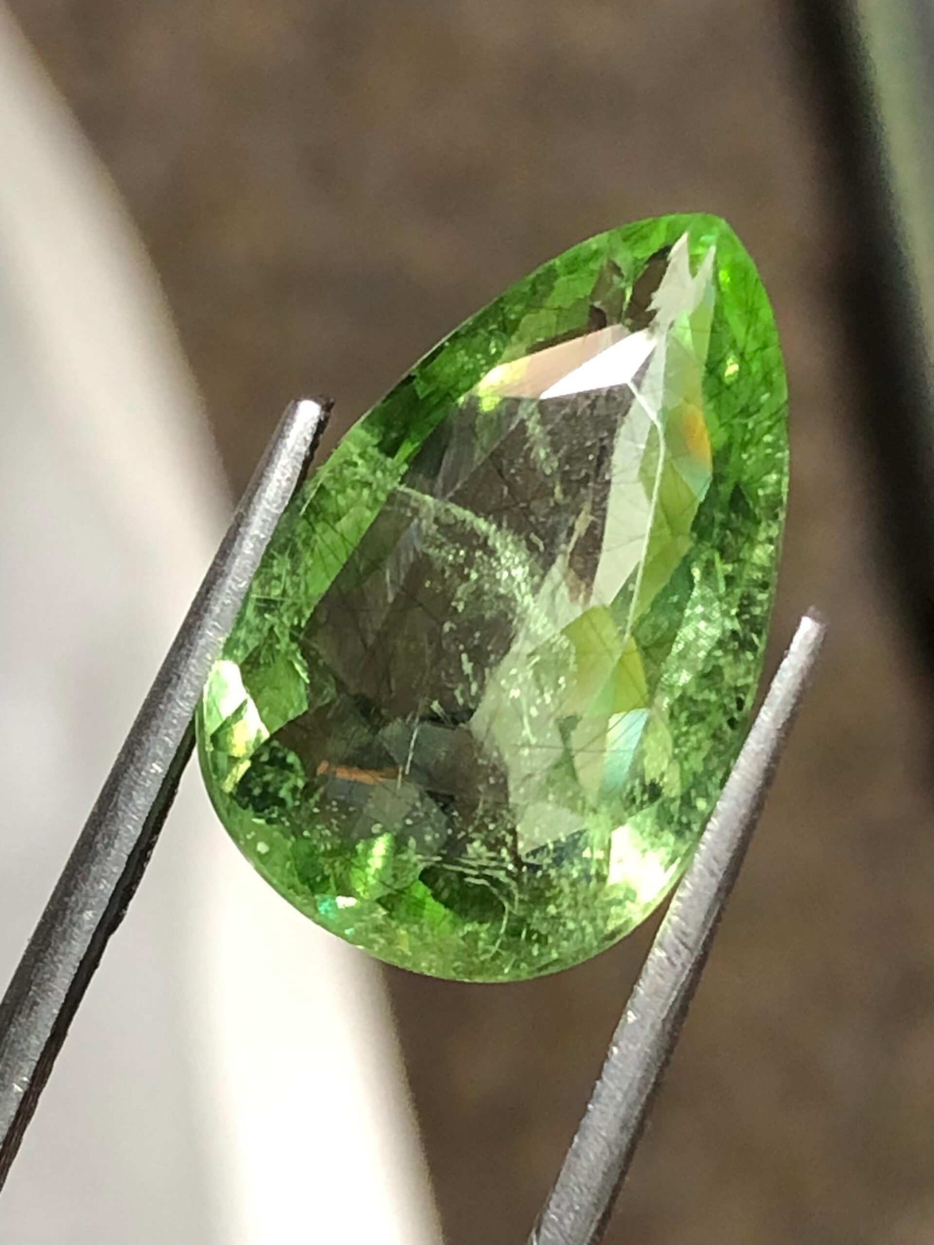 Natural Rutile Peridot 6.40 Ct | Pear Shape | Pakistan Mine | Loose Green Gemstone for Jewelry - Image 4