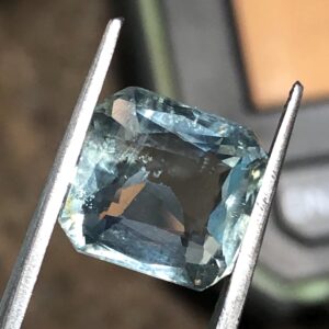 Natural Aquamarine 5.22 Ct | Square Emerald Cut | Light Blue Loose Gemstone for Fine Jewelry