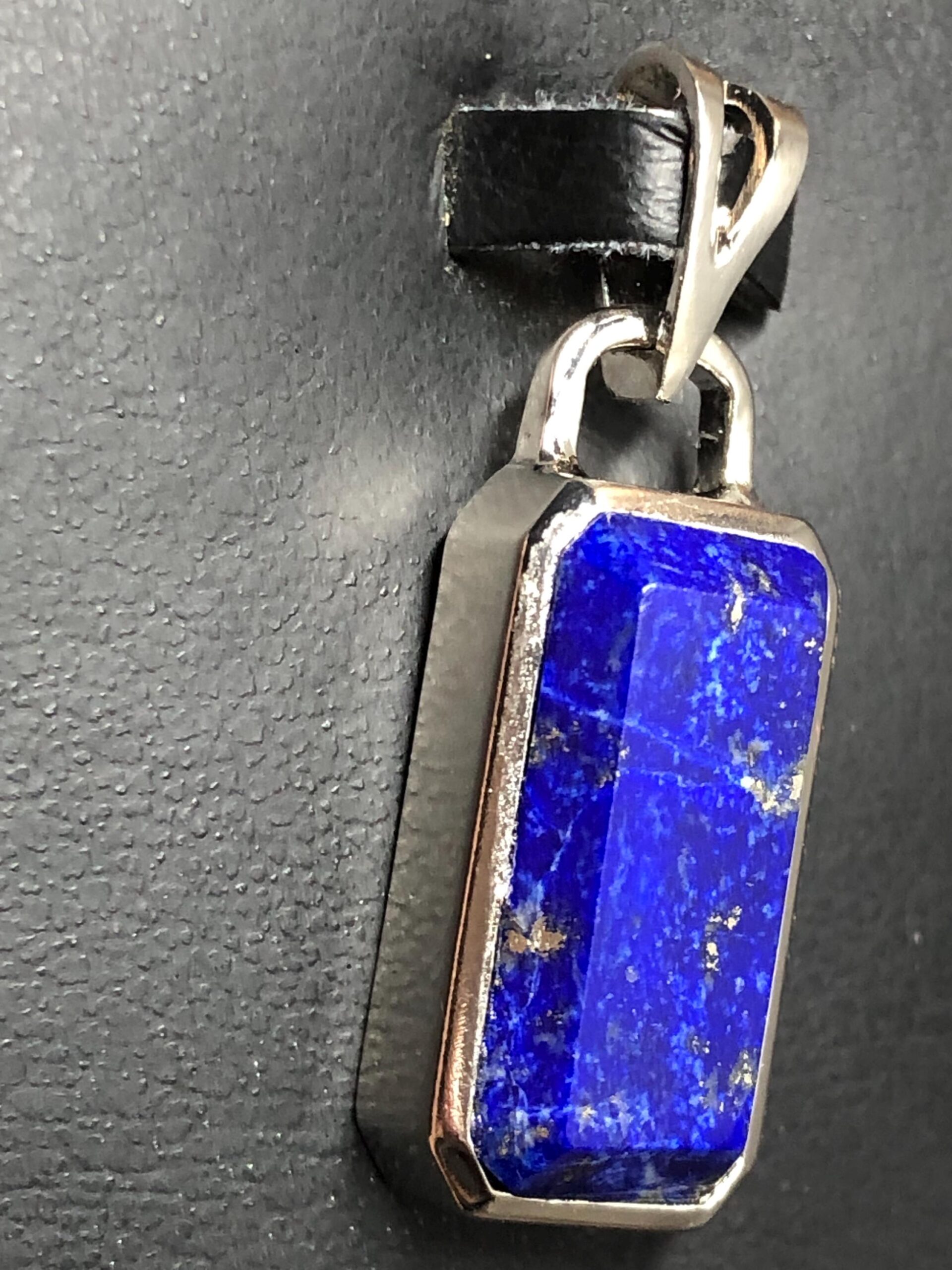 Natural Lapis Lazuli Pendant | 925 Sterling Silver Locket | Handmade Blue Stone Necklace Charm - Image 6