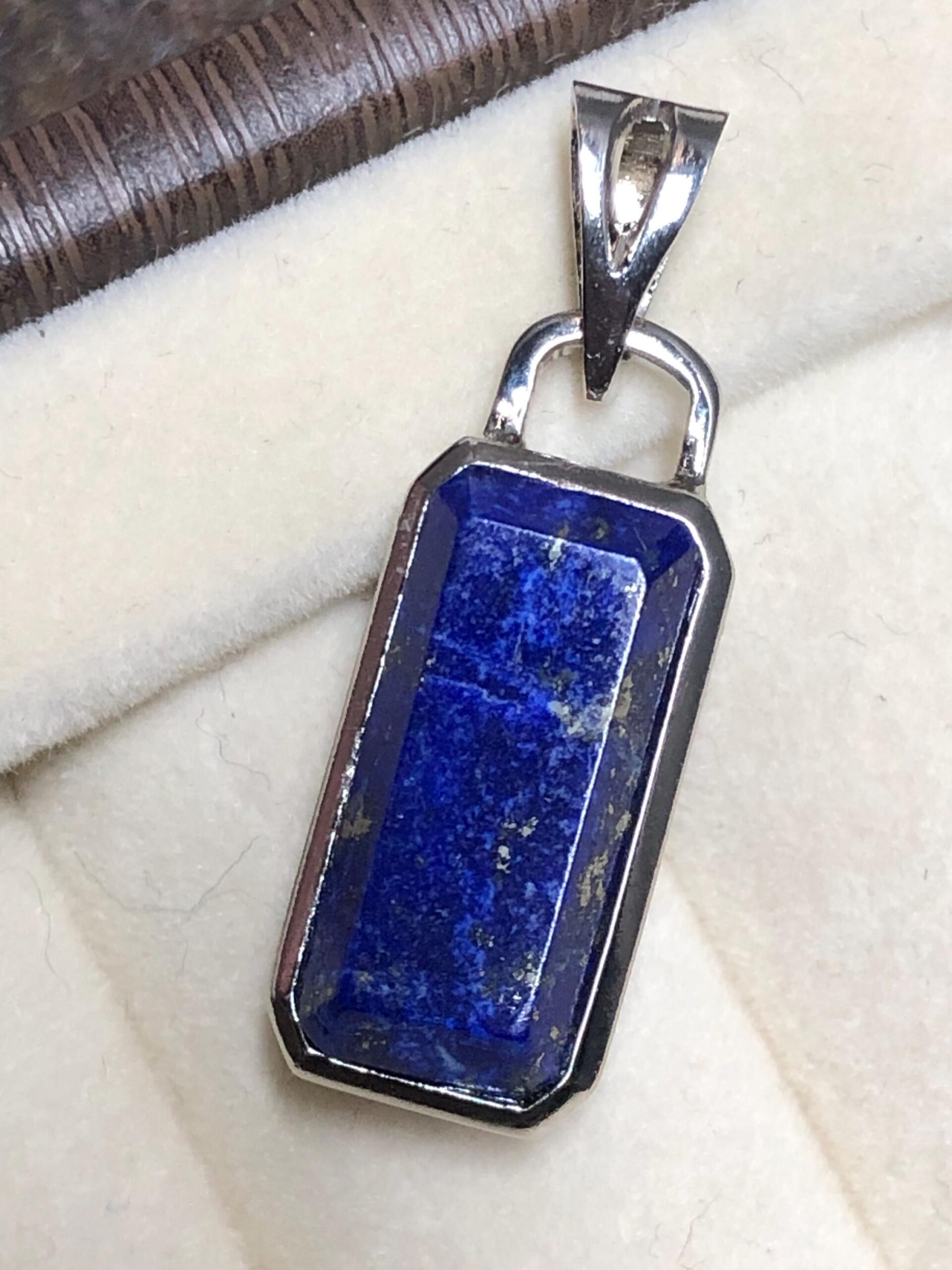 Natural Lapis Lazuli Pendant | 925 Sterling Silver Locket | Handmade Blue Stone Necklace Charm - Image 4