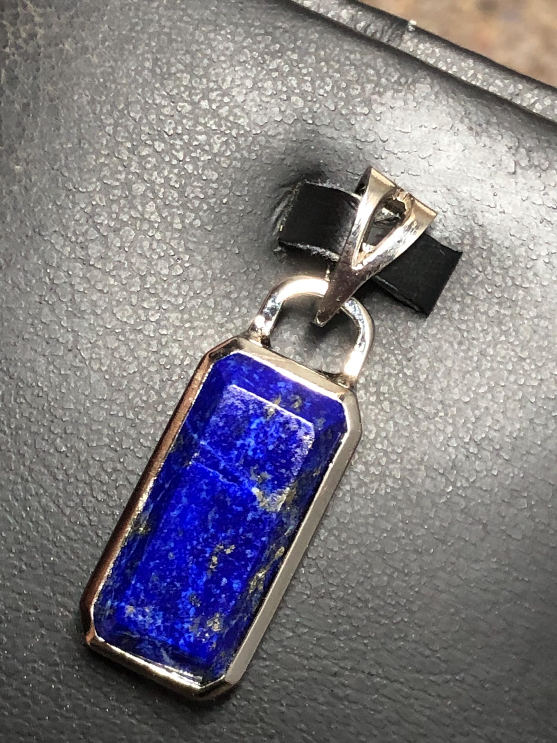 Natural Lapis Lazuli Pendant | 925 Sterling Silver Locket | Handmade Blue Stone Necklace Charm - Image 5
