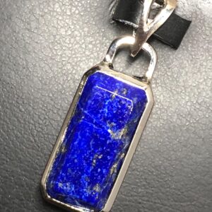 Natural Lapis Lazuli Pendant | 925 Sterling Silver Locket | Handmade Blue Stone Necklace Charm