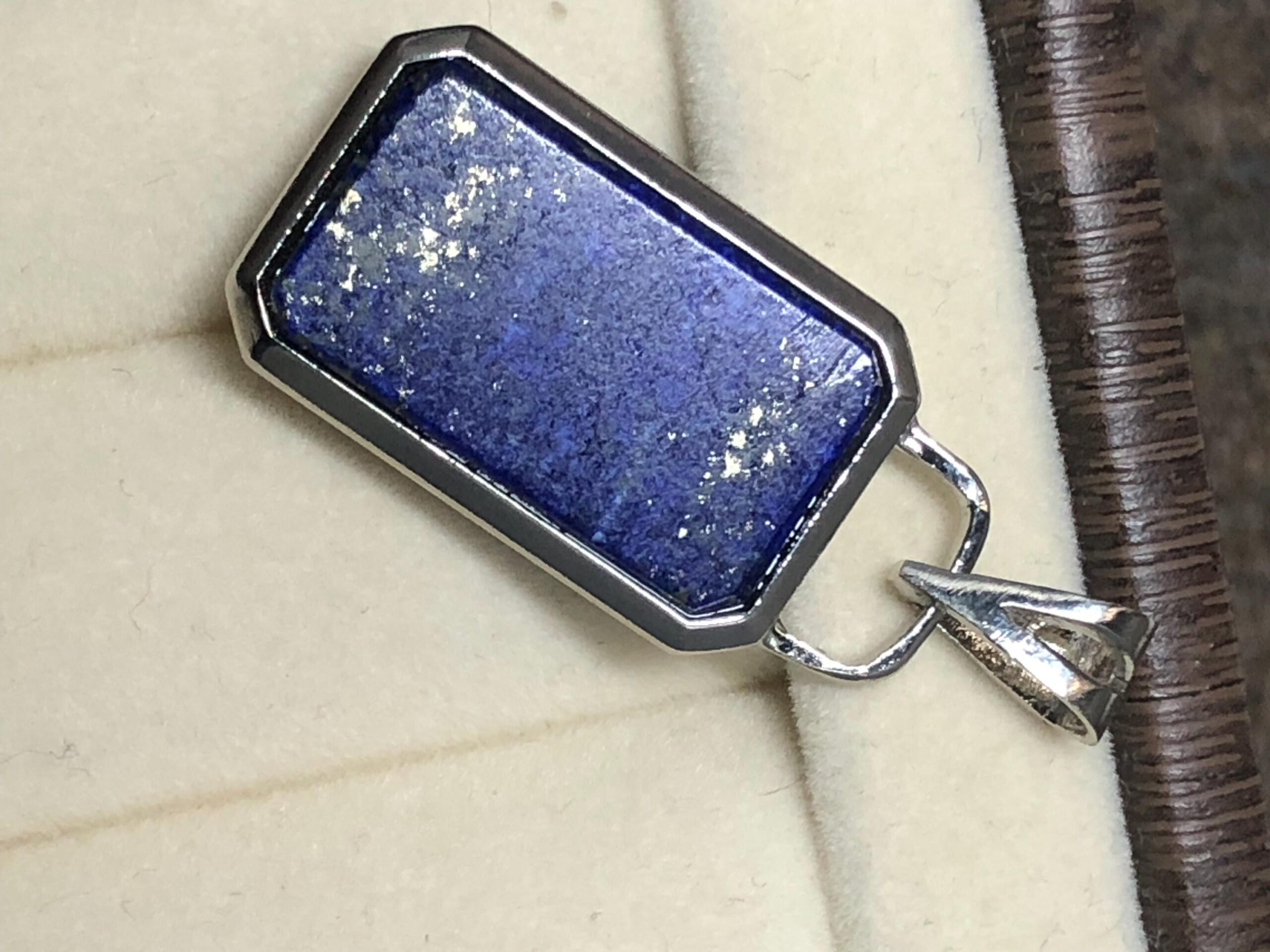 Natural Lapis Lazuli Pendant | 925 Sterling Silver Blue Stone Necklace | Handmade Artisan Jewelry - Image 6