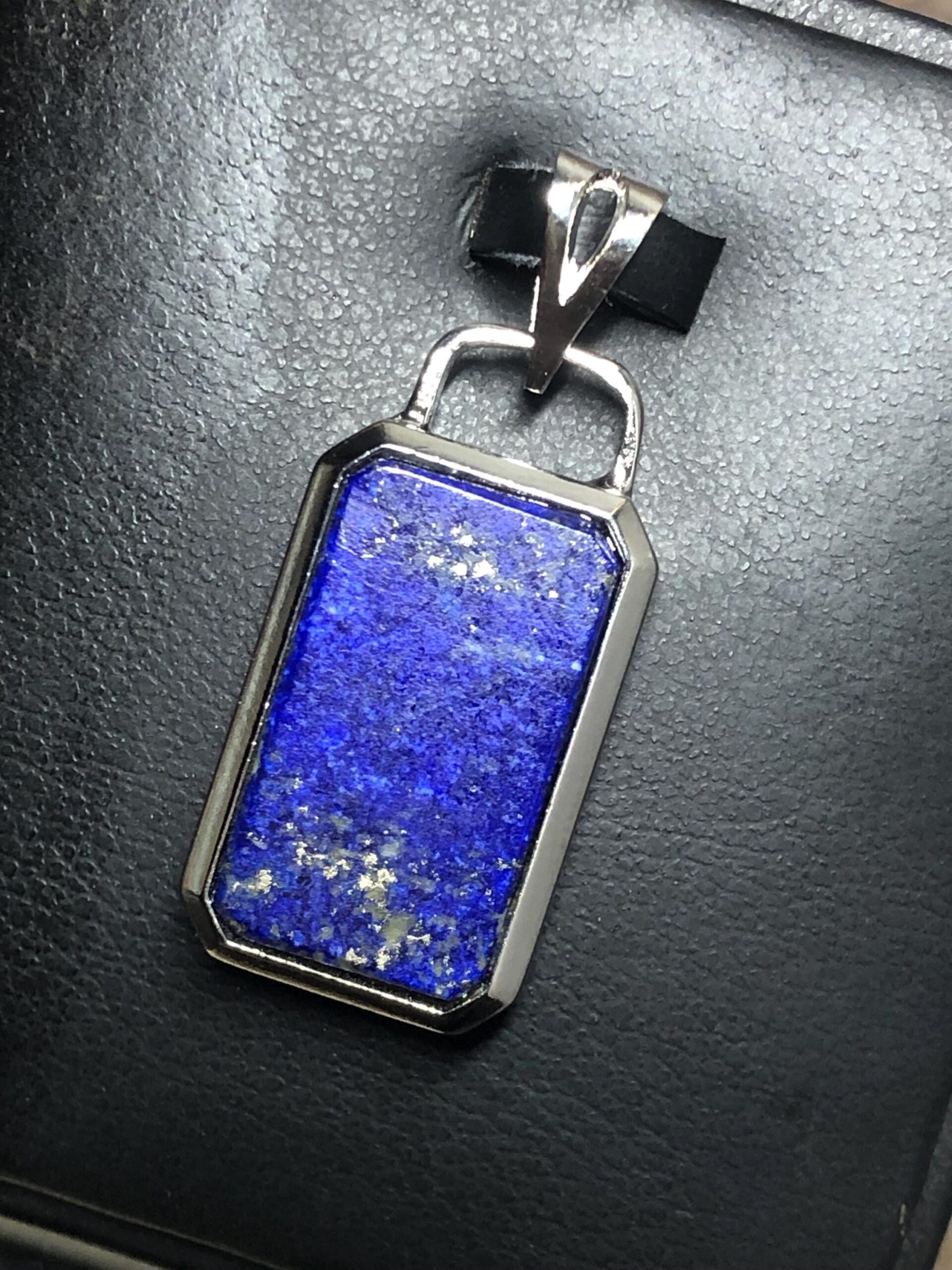 Natural Lapis Lazuli Pendant | 925 Sterling Silver Blue Stone Necklace | Handmade Artisan Jewelry - Image 8