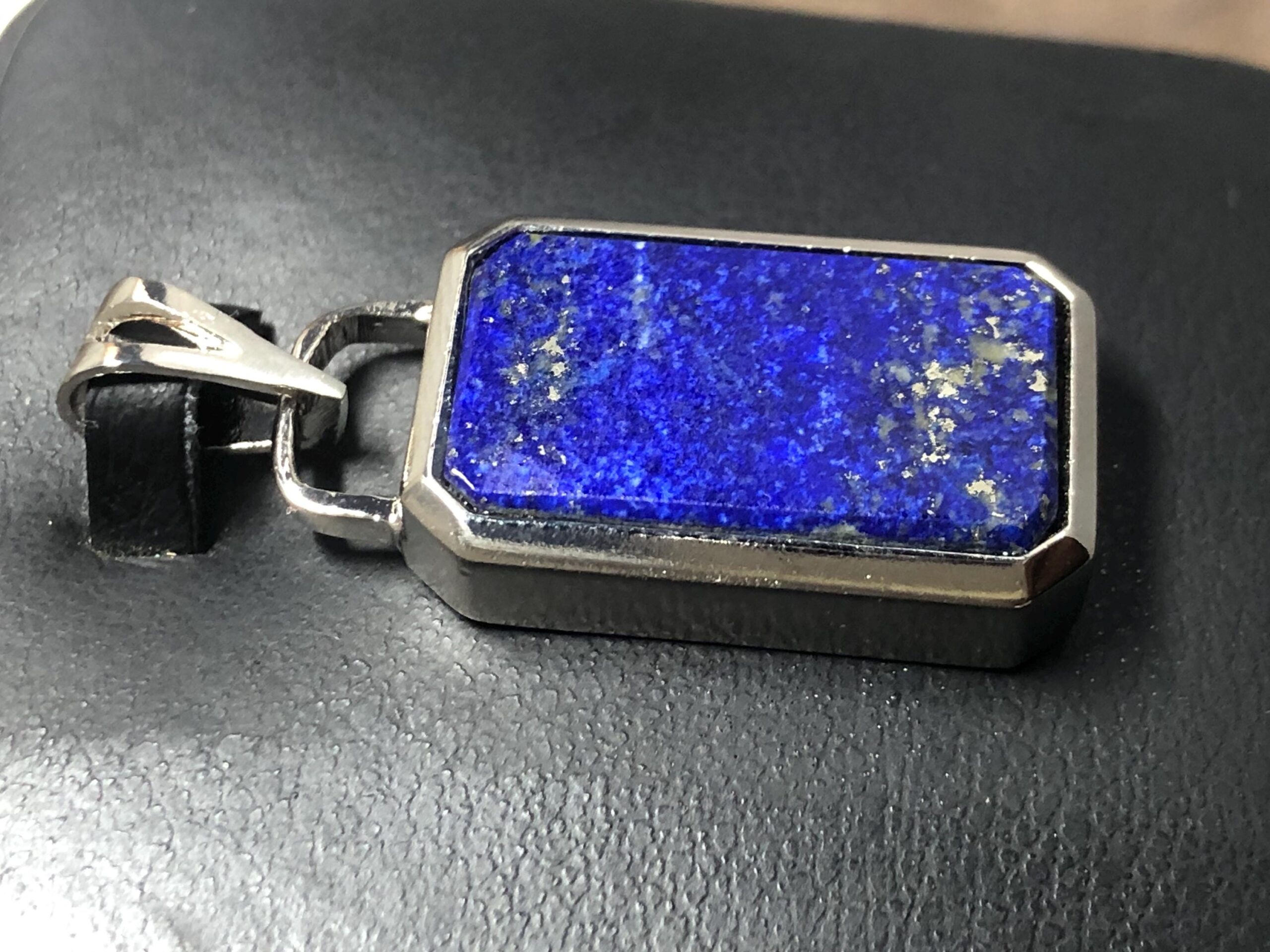 Natural Lapis Lazuli Pendant | 925 Sterling Silver Blue Stone Necklace | Handmade Artisan Jewelry - Image 4