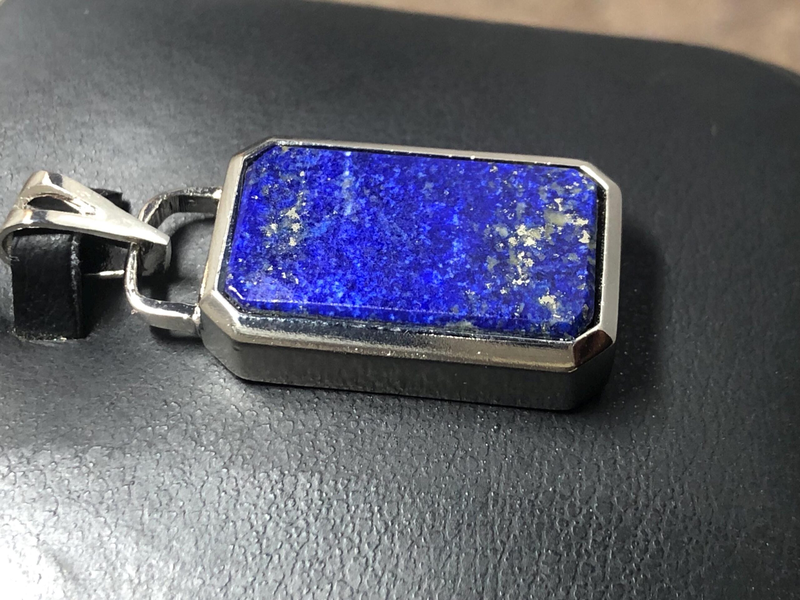 Natural Lapis Lazuli Pendant | 925 Sterling Silver Blue Stone Necklace | Handmade Artisan Jewelry - Image 5