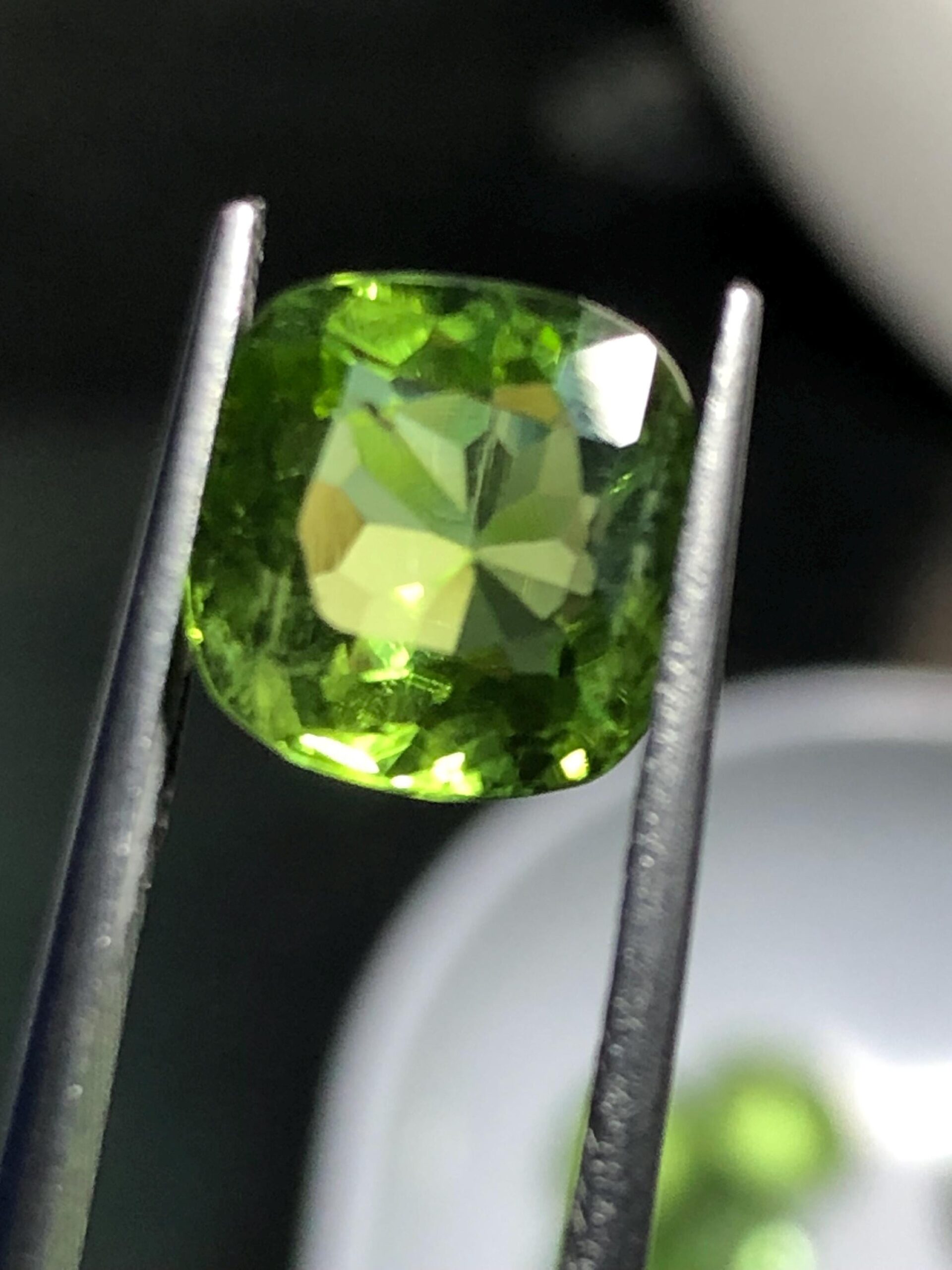 Natural Bright Green Peridot Gemstone | 3.625 Ct Cushion Cut, Pakistan - Image 3