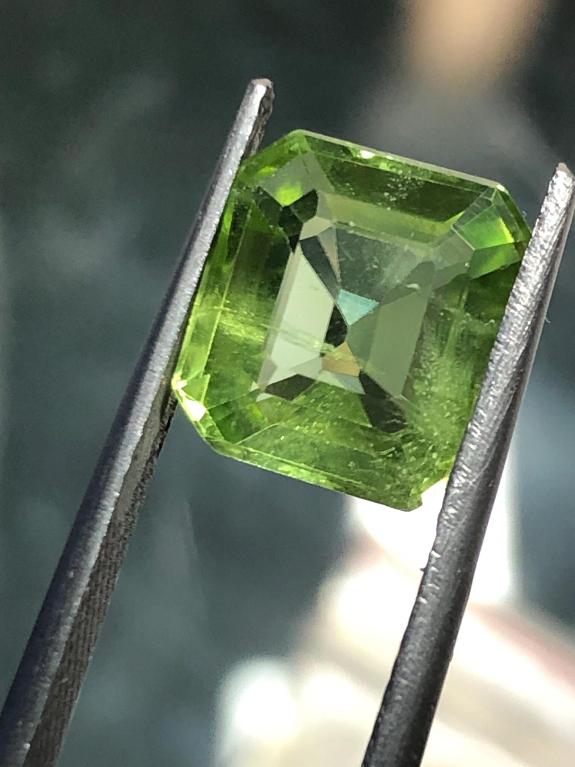 Natural Bright Green Peridot Gemstone | 4.825 Ct Square Cushion Cut, Pakistan - Image 2