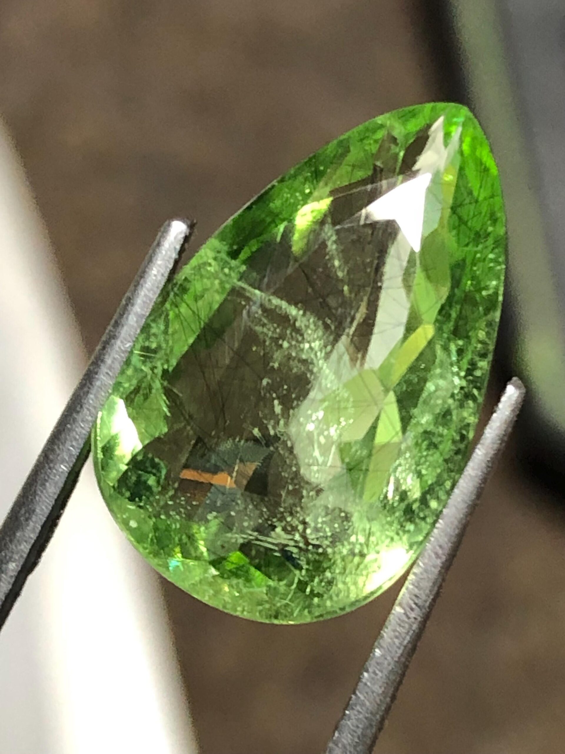 Natural Rutile Peridot 6.40 Ct | Pear Shape | Pakistan Mine | Loose Green Gemstone for Jewelry - Image 3