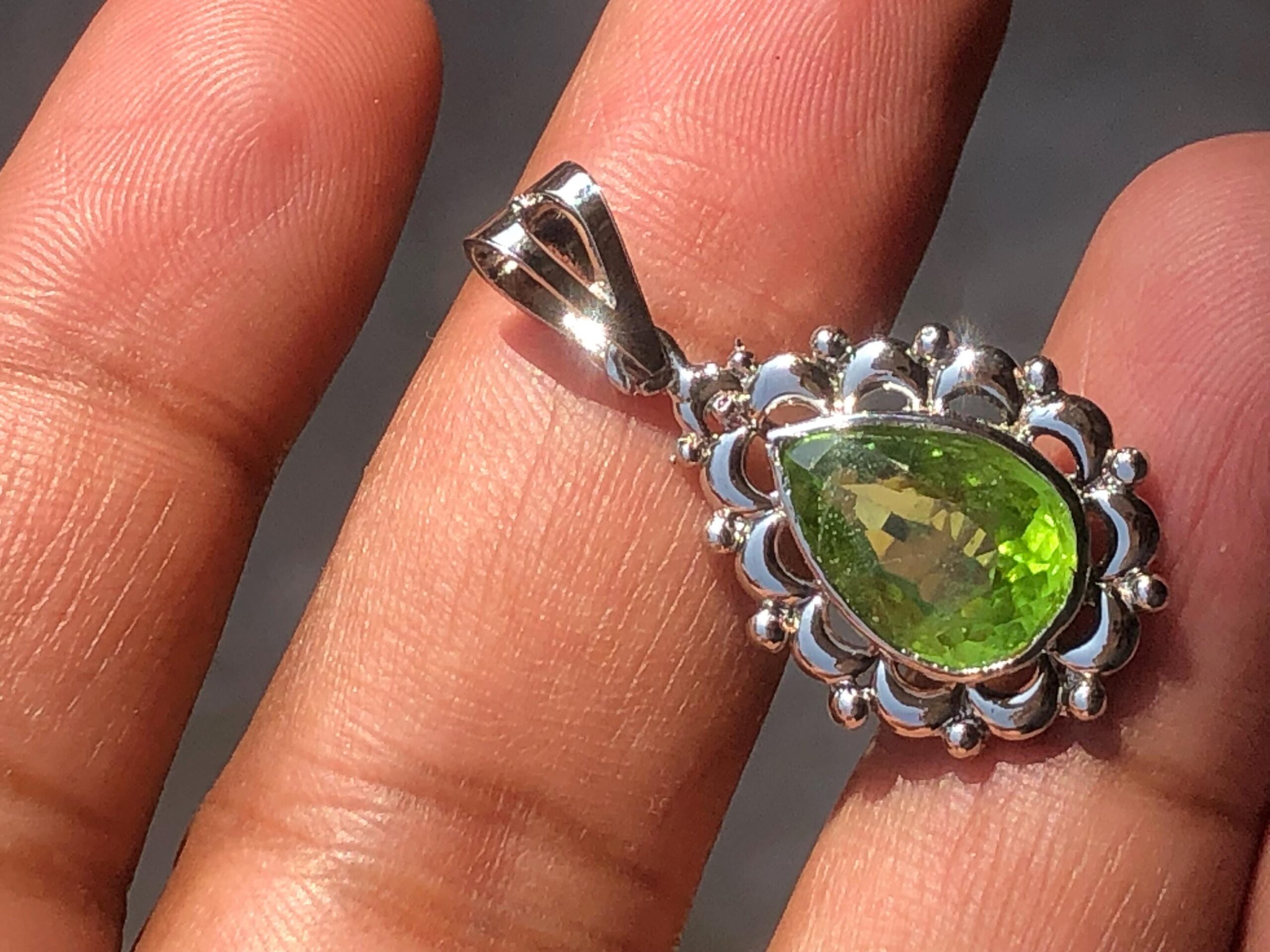 Natural Peridot Pendant Necklace | 925 Sterling Silver Locket | August Birthstone Jewelry - Image 2