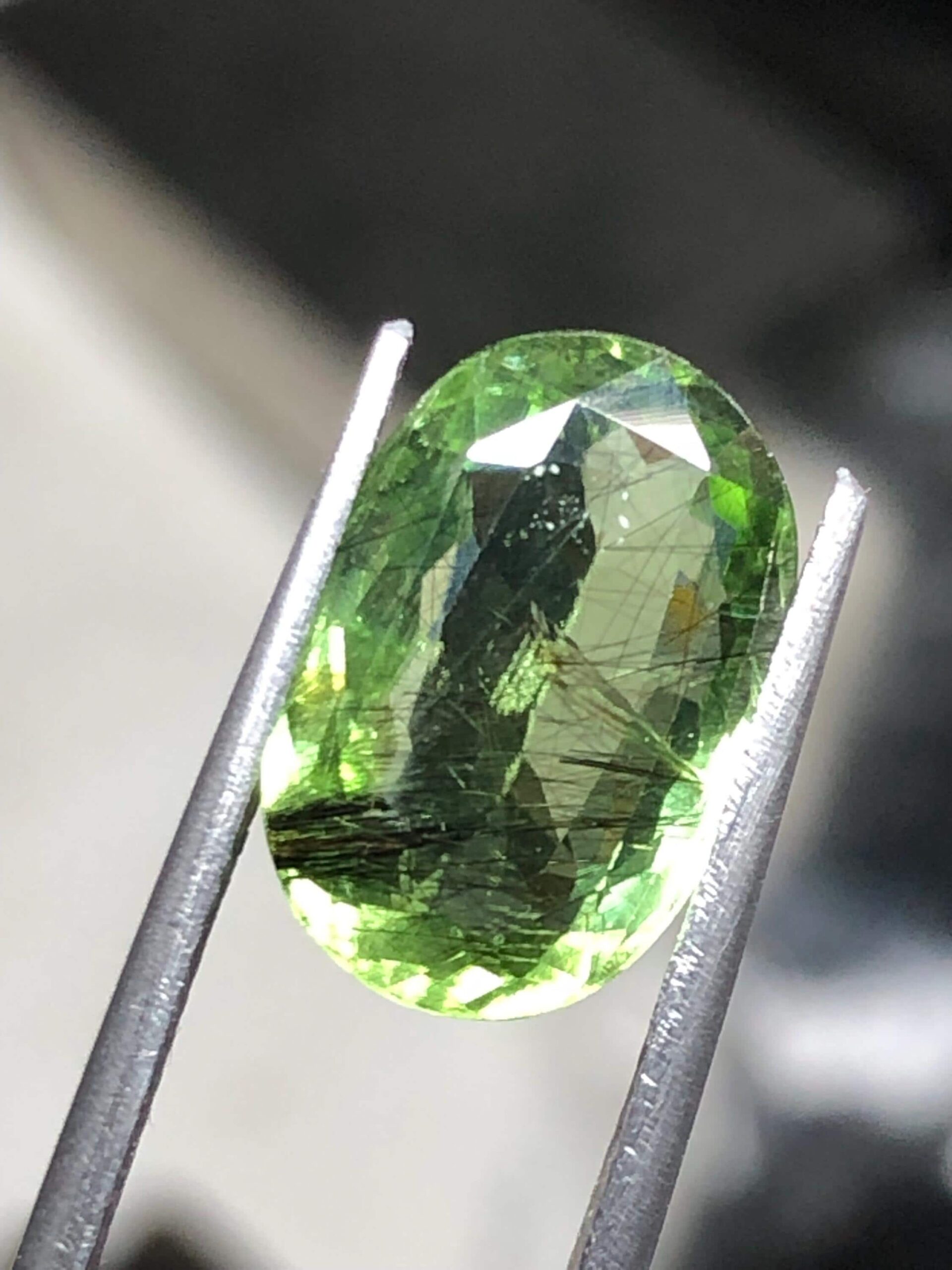 5.635 Ct Rutile Peridot | Oval Cut Green Peridot Gemstone | Supat Mine - Image 3