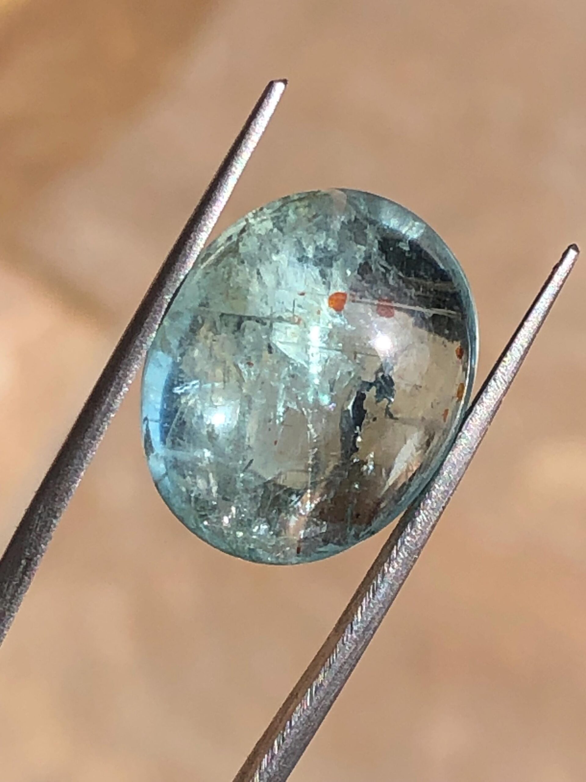 Oval Aquamarine Cabochon 19.70 Ct | Natural Blue Gemstone - Image 3