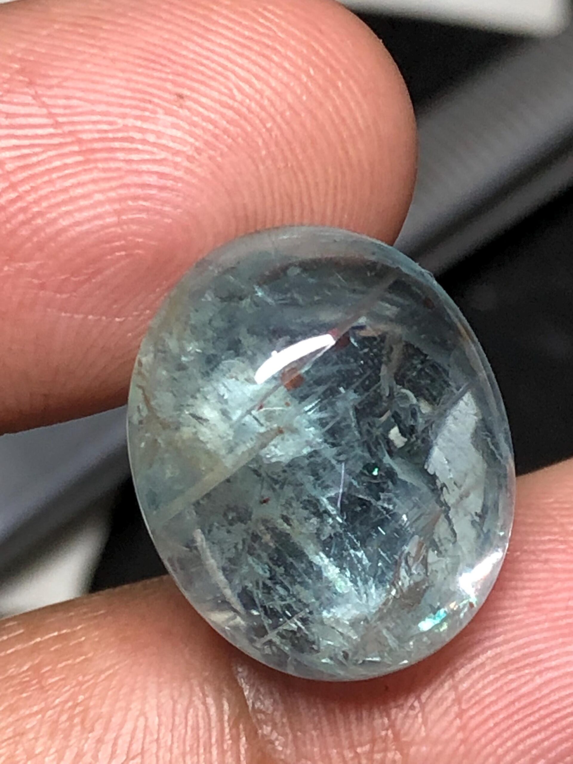 Oval Aquamarine Cabochon 19.70 Ct | Natural Blue Gemstone - Image 8