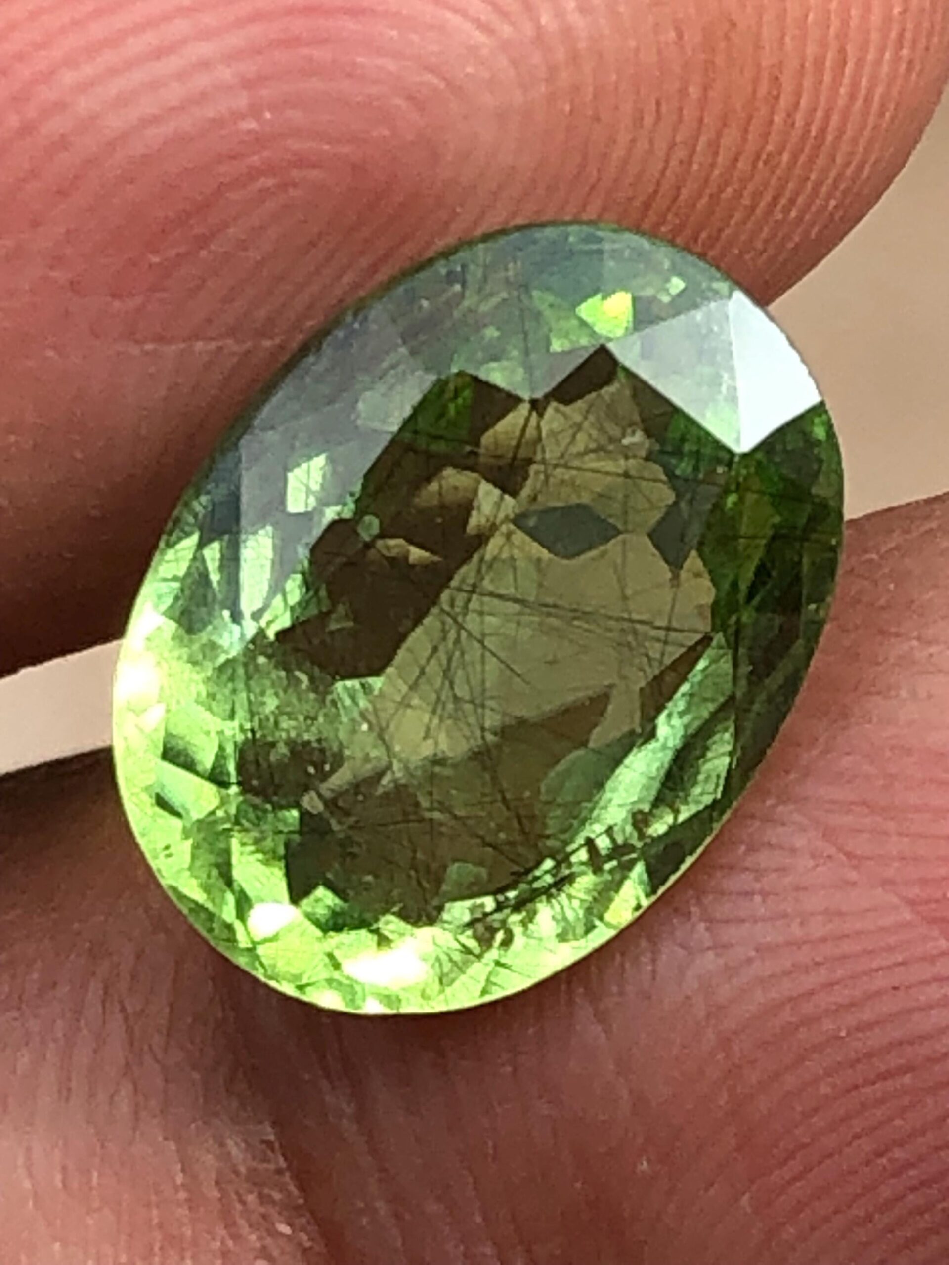 Natural Oval Rutile Peridot Gemstone | 6.525 Carat Pakistan Mine, August Birthstone - Image 7