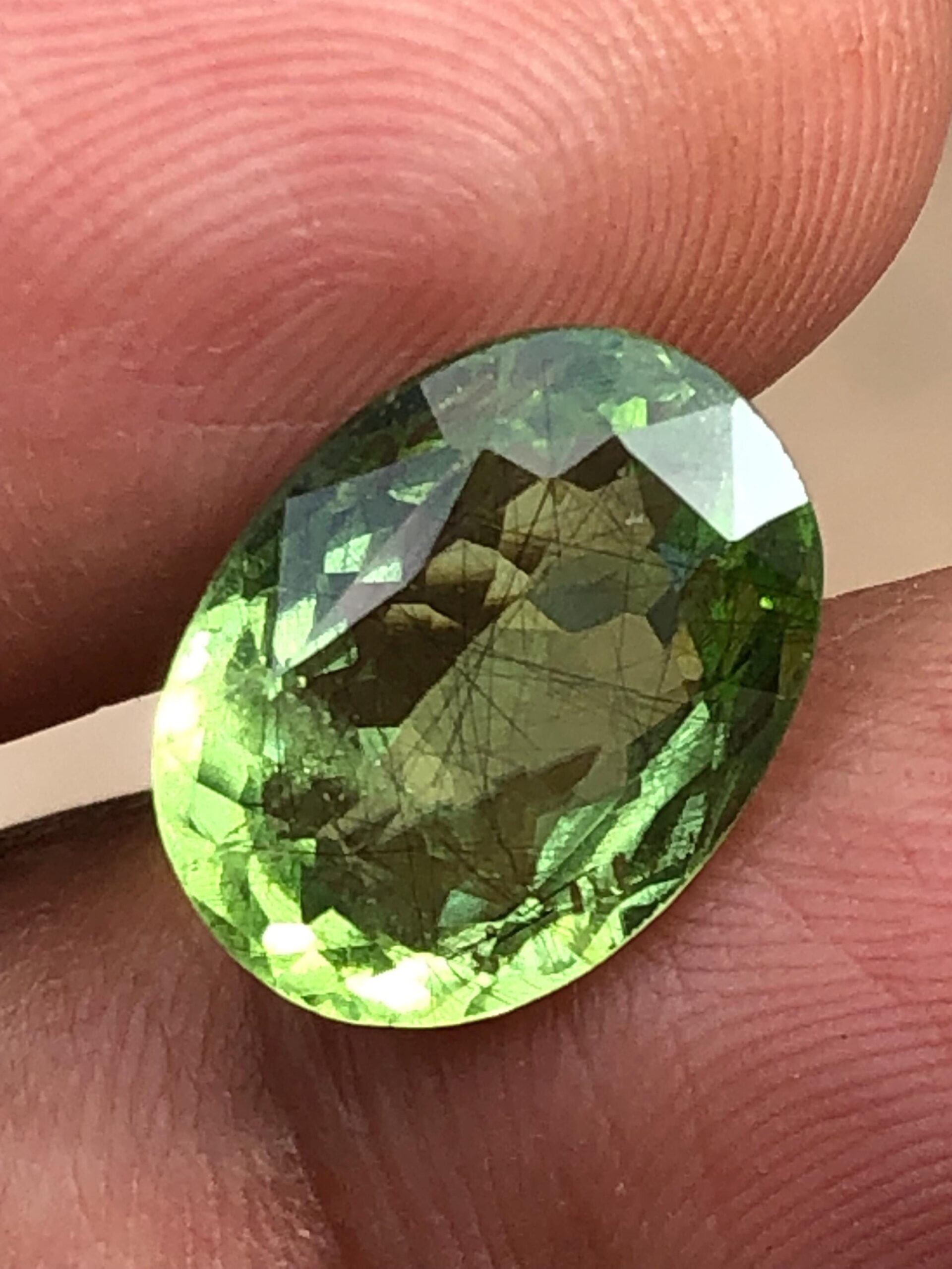 Natural Oval Rutile Peridot Gemstone | 6.525 Carat Pakistan Mine, August Birthstone - Image 8