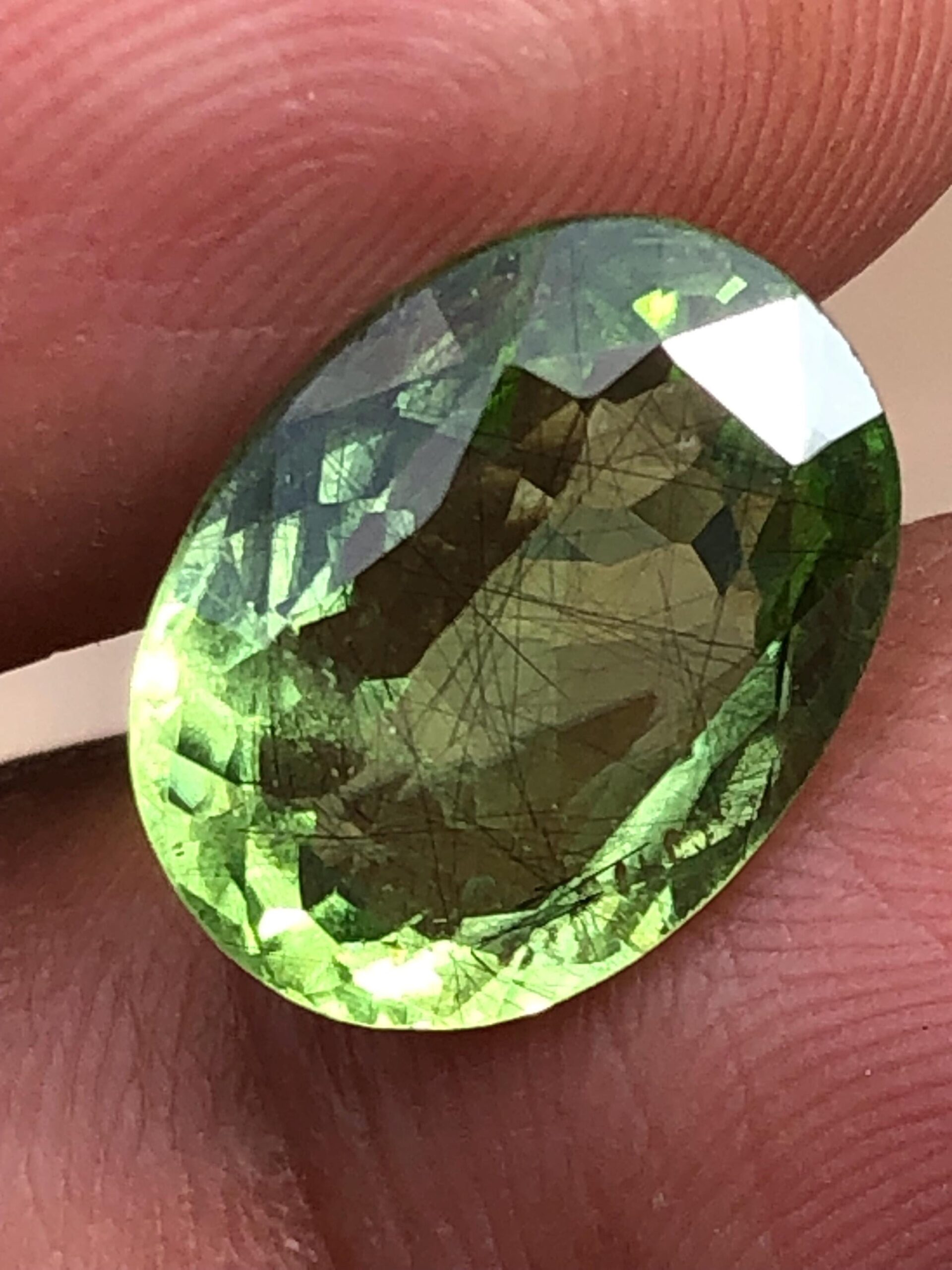 Natural Oval Rutile Peridot Gemstone | 6.525 Carat Pakistan Mine, August Birthstone - Image 6