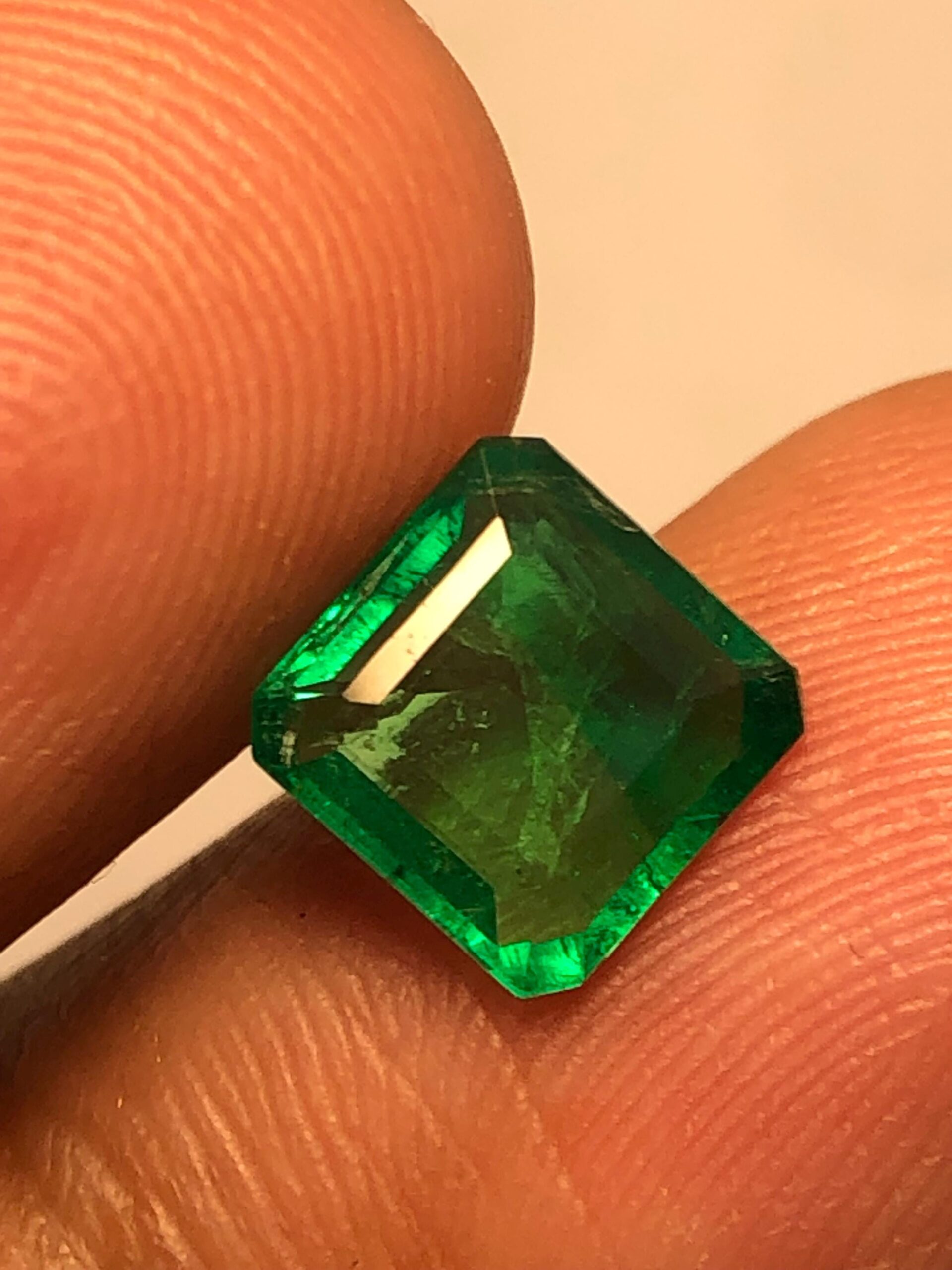 1.50 Carat Panjshir Emerald – Vivid Green Natural Faceted Square Cut Loose Gemstone | Afghan Emerald - Image 2