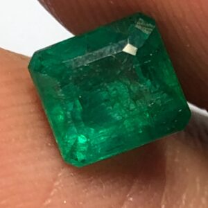 1.095 Carat Natural Panjshir Emerald | Square Cut Green Gemstone | Afghan Emerald