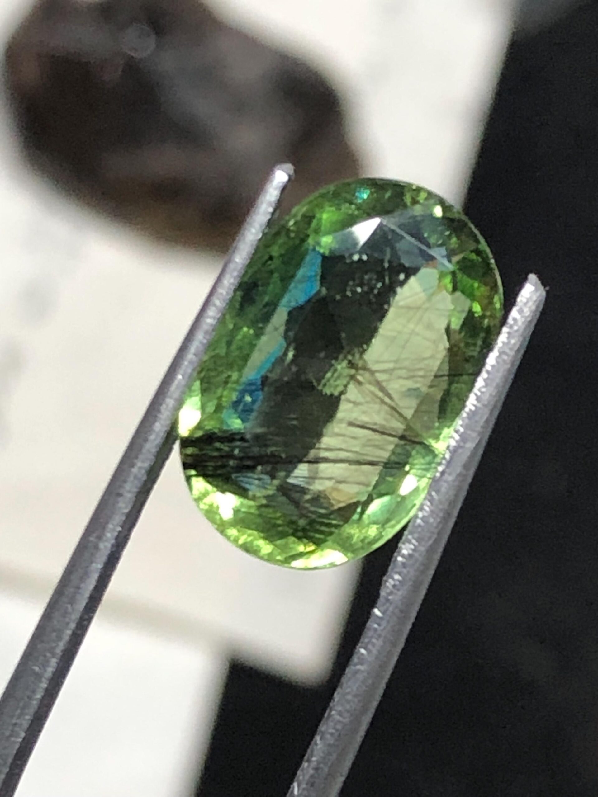 5.635 Ct Rutile Peridot | Oval Cut Green Peridot Gemstone | Supat Mine - Image 2