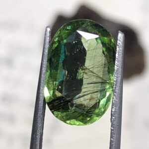 5.635 Ct Rutile Peridot | Oval Cut Green Peridot Gemstone | Supat Mine