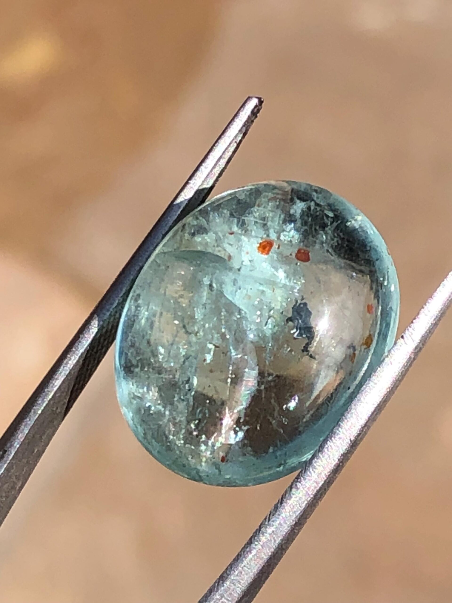Oval Aquamarine Cabochon 19.70 Ct | Natural Blue Gemstone - Image 4