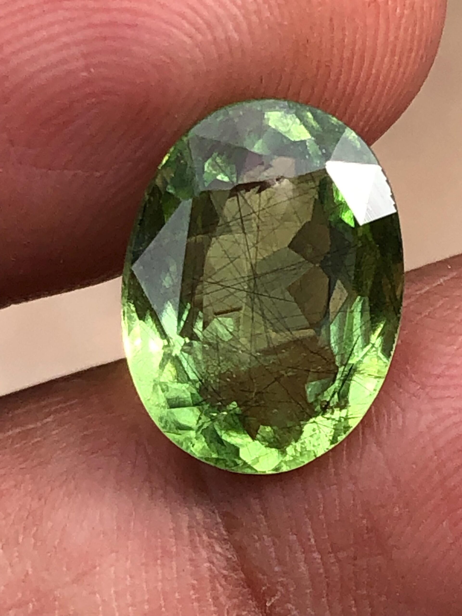 Natural Oval Rutile Peridot Gemstone | 6.525 Carat Pakistan Mine, August Birthstone - Image 5