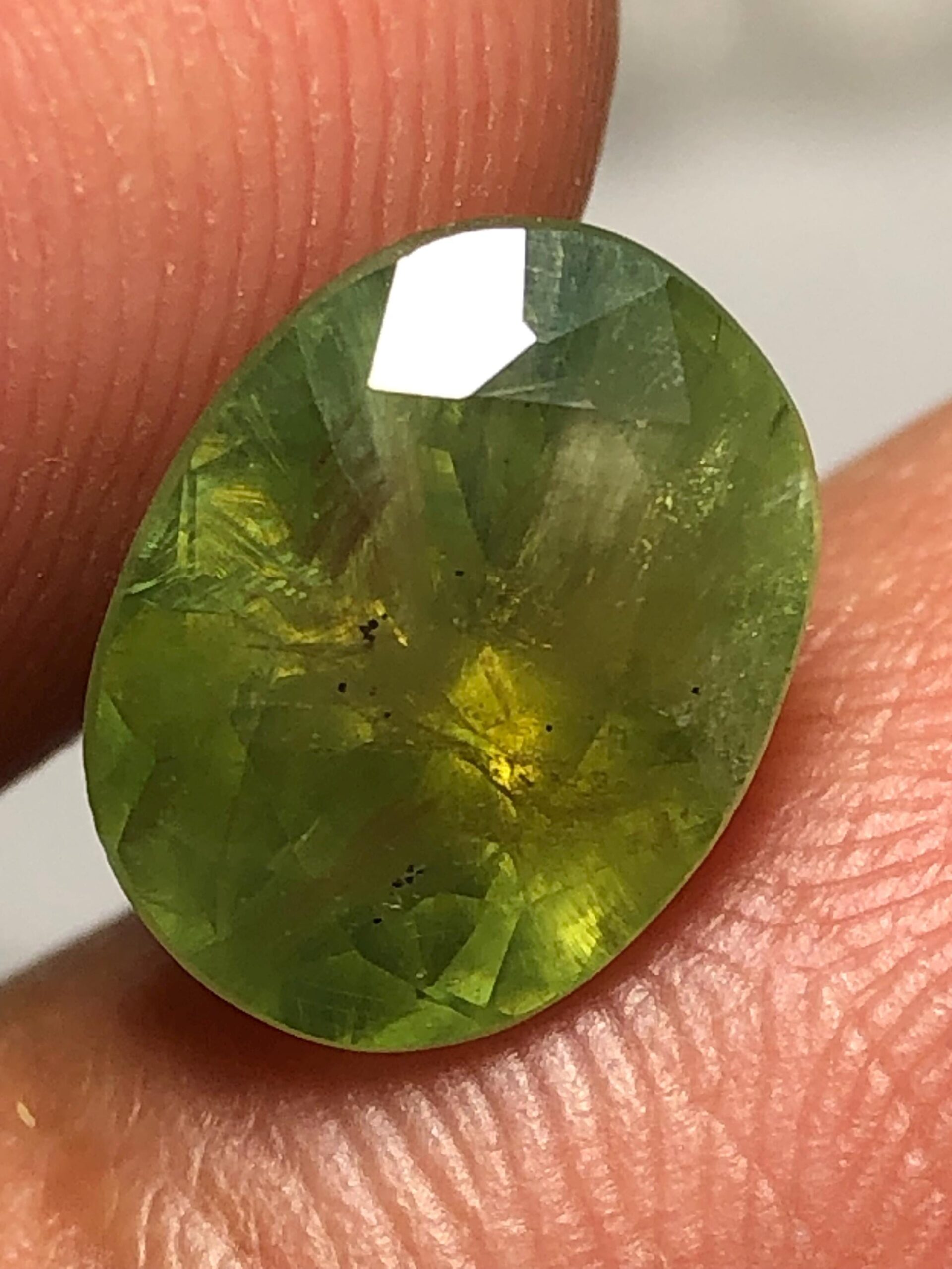 3.24 Carat Natural Demantoid Garnet – Rare Oval Cut Green Gemstone - Image 3