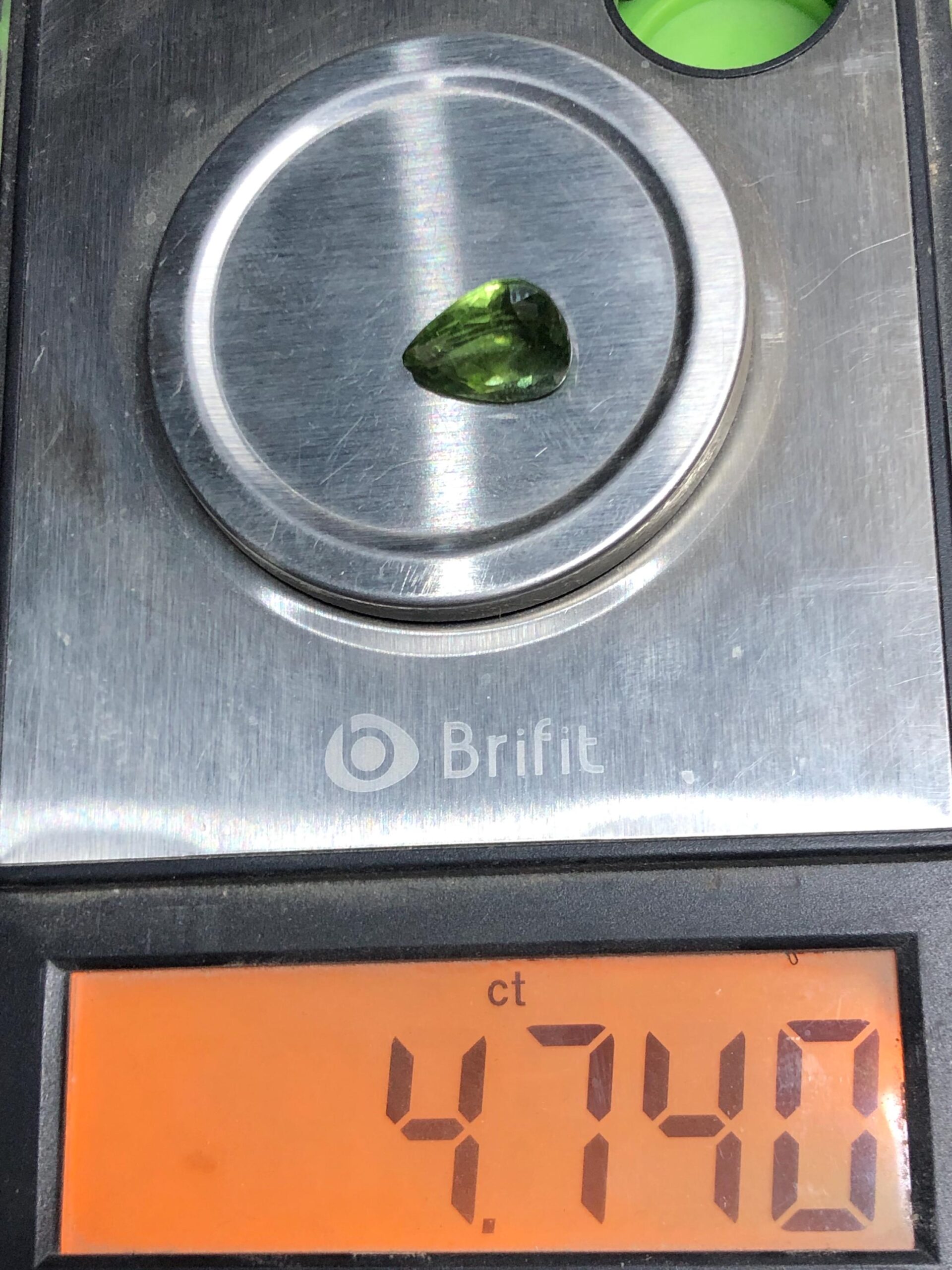 4.74 Ct Natural Rutile Peridot 9.1x12.4 mm Trillion Cut – Green Peridot with Needle Inclusions - Image 7